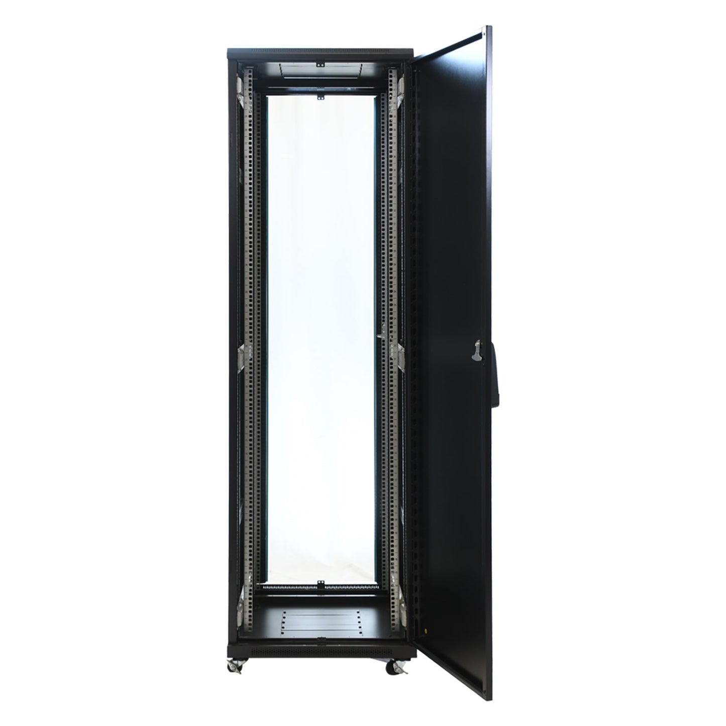 Aeons G-Series 42U Professional Server Rack Enclosure Cabinet Kit, Mid-Depth, Secure Glass Door, Cable Management