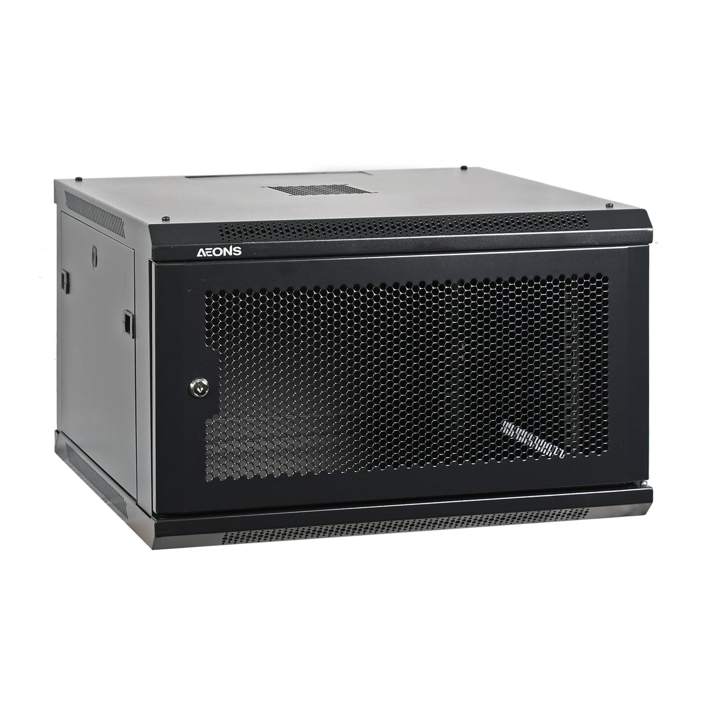 Aeons Pro Series 6U Wall-Mount Rack Cabinet, Mid-Depth, Vented Door