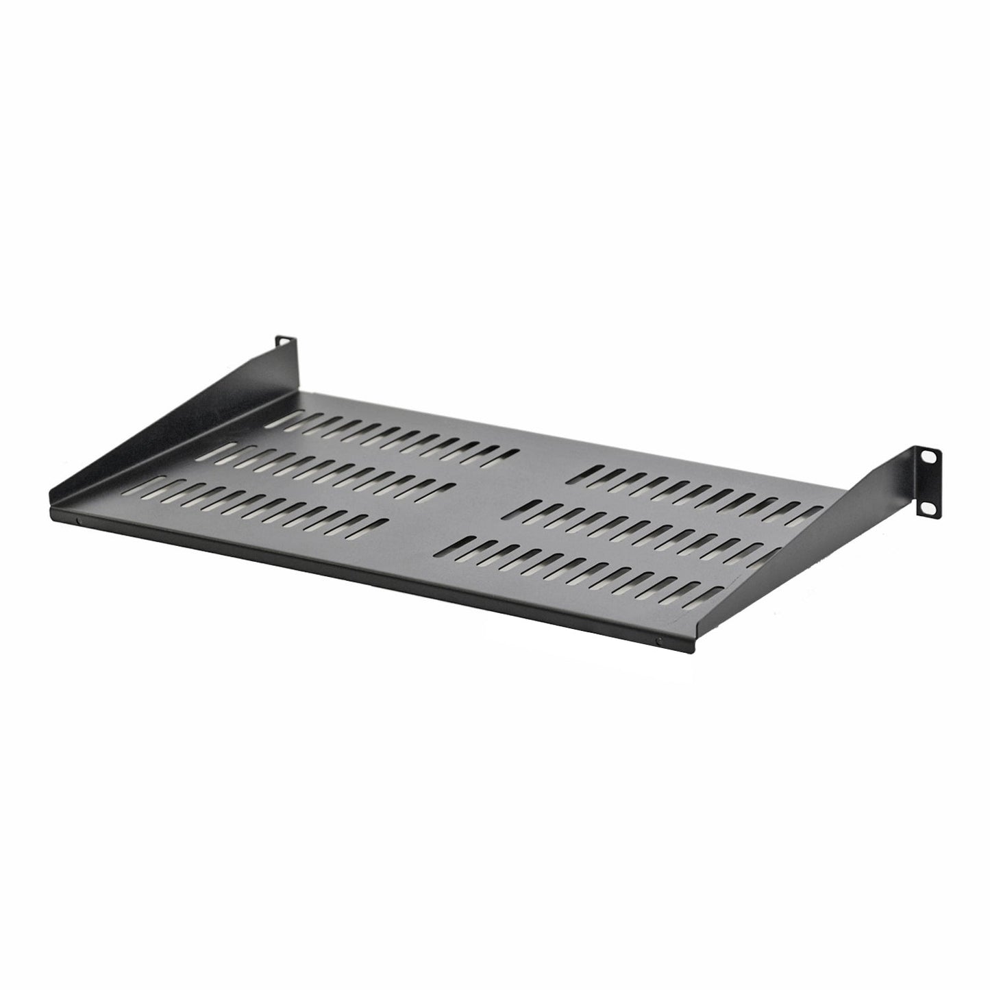Aeons Universal 1U Rack Mount Vented Cantilever Shelf, 10-inch Depth, 2-Pack