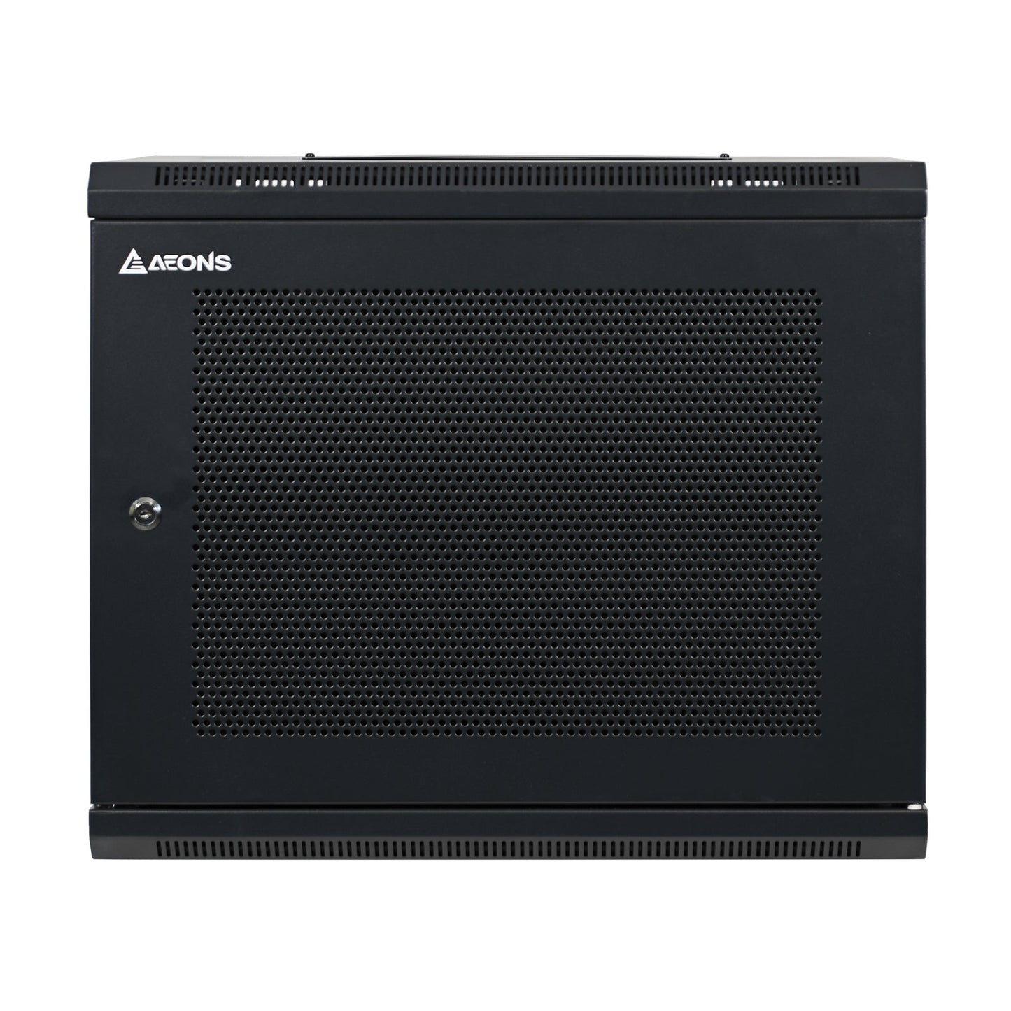 Aeons SC Series 9U Wall-Mount Rack Cabinet, Switch-Depth, Vented Door, Assembled