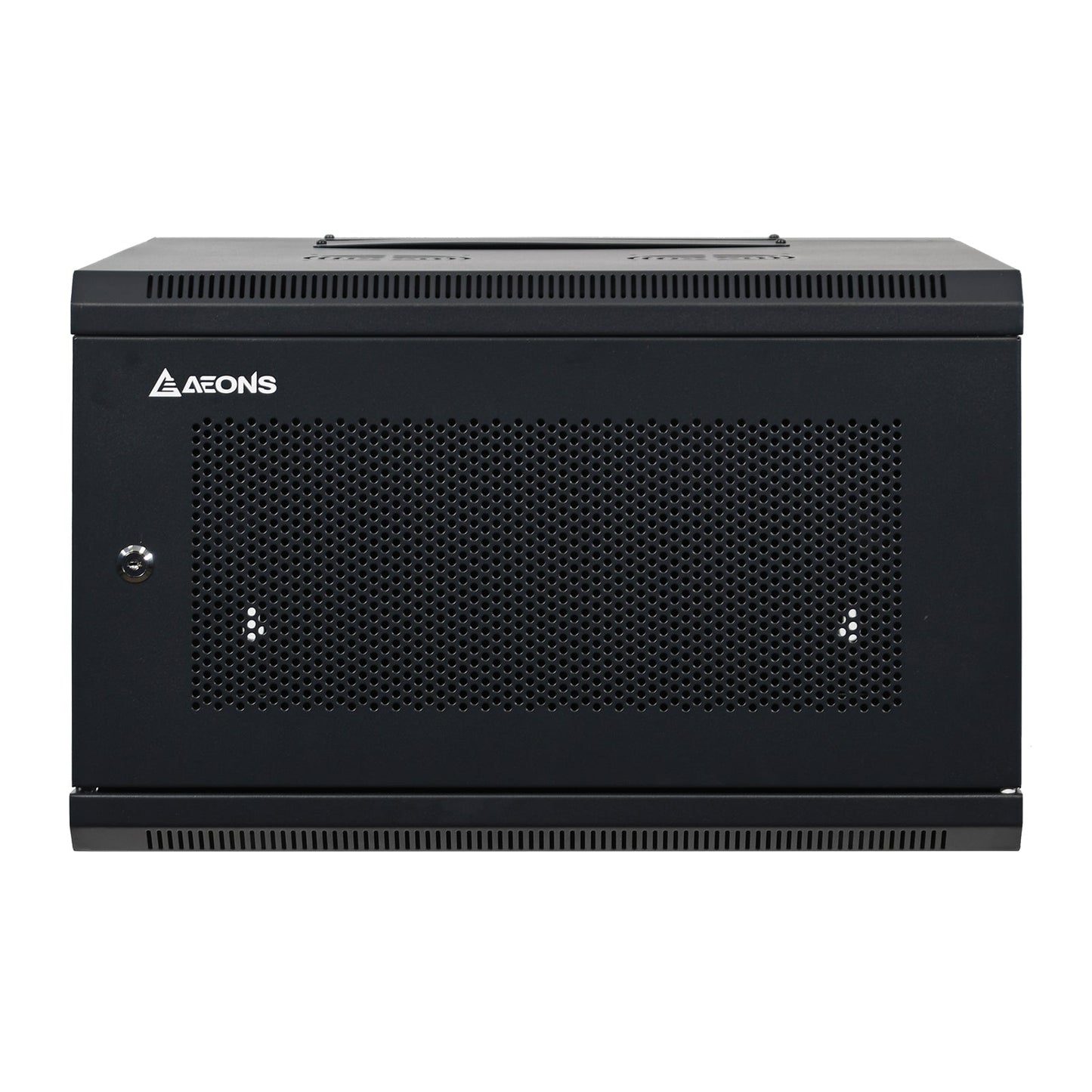 Aeons SB Series 6U Wall-Mount Network Cabinet, Hinged Swing-Out, Mid-Depth, Vented Door