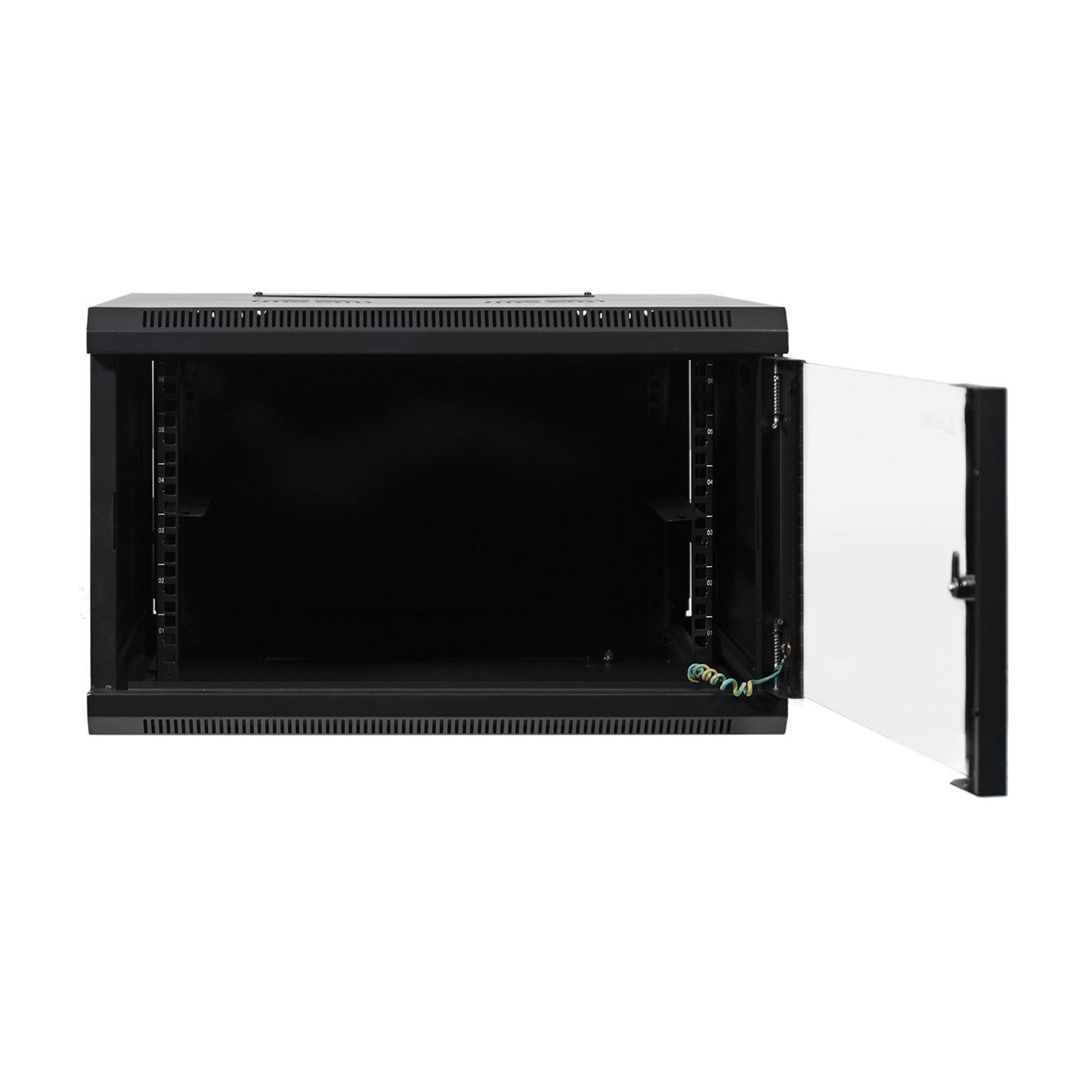 Aeons SC Series 6U Wall-Mount Rack Cabinet, Switch-Depth, Glass Door, Assembled