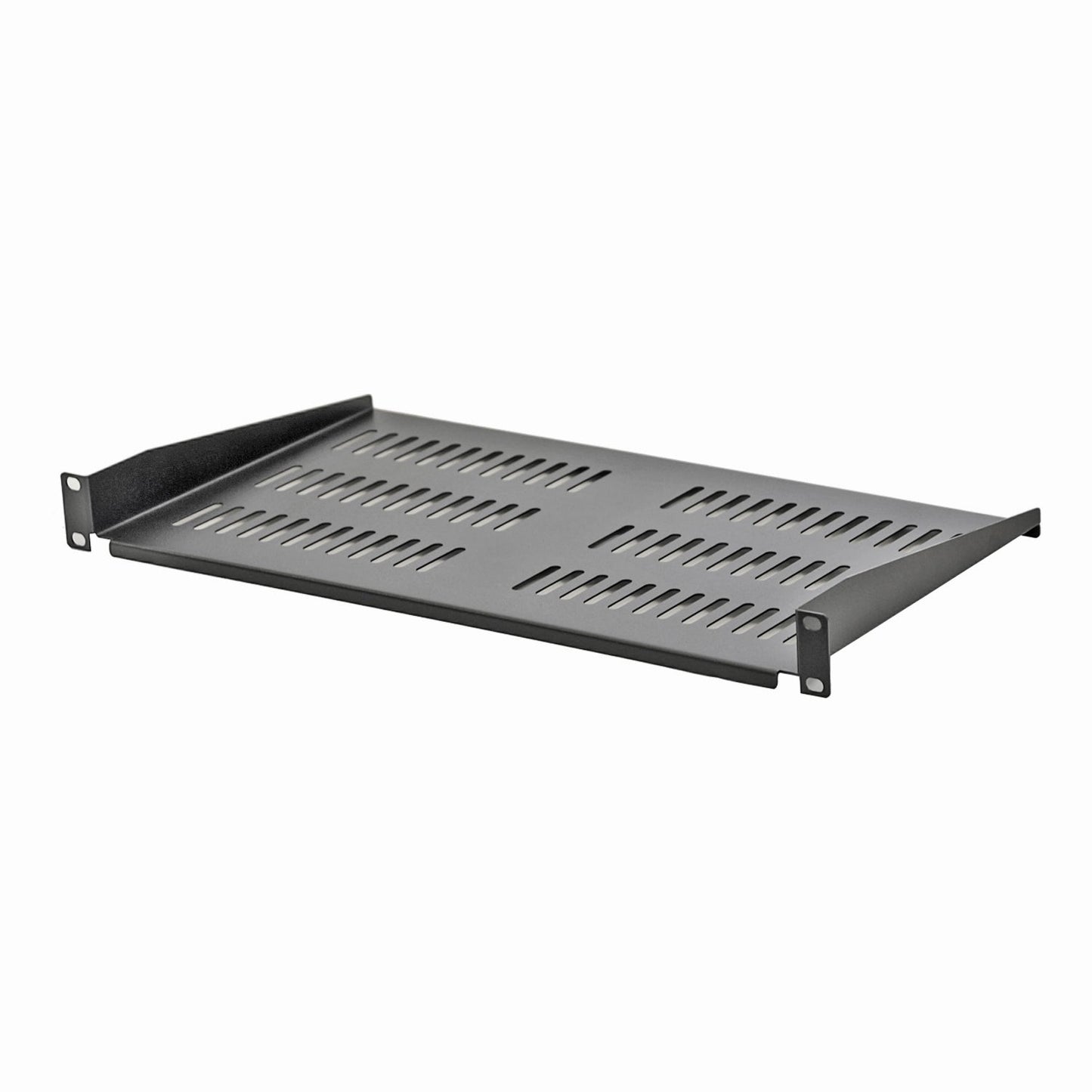 Aeons Universal 1U Rack Mount Vented Cantilever Shelf, 10-inch Depth, 2-Pack