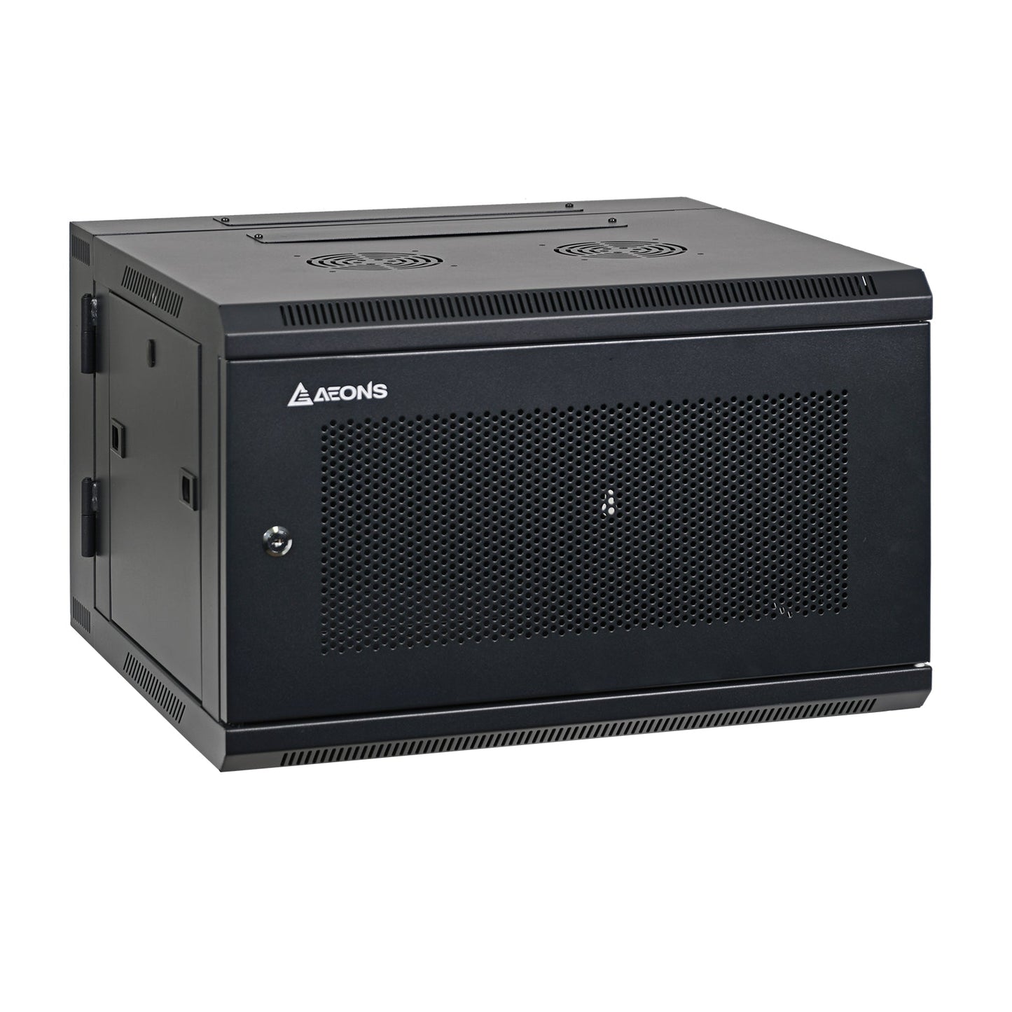 Aeons SB Series 6U Wall-Mount Network Cabinet, Hinged Swing-Out, Switch-Depth, Vented Door