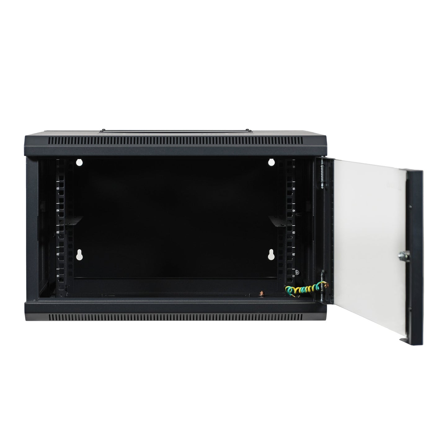 Aeons SB Series 6U Wall-Mount Network Cabinet, Hinged Swing-Out, Switch-Depth, Glass Door