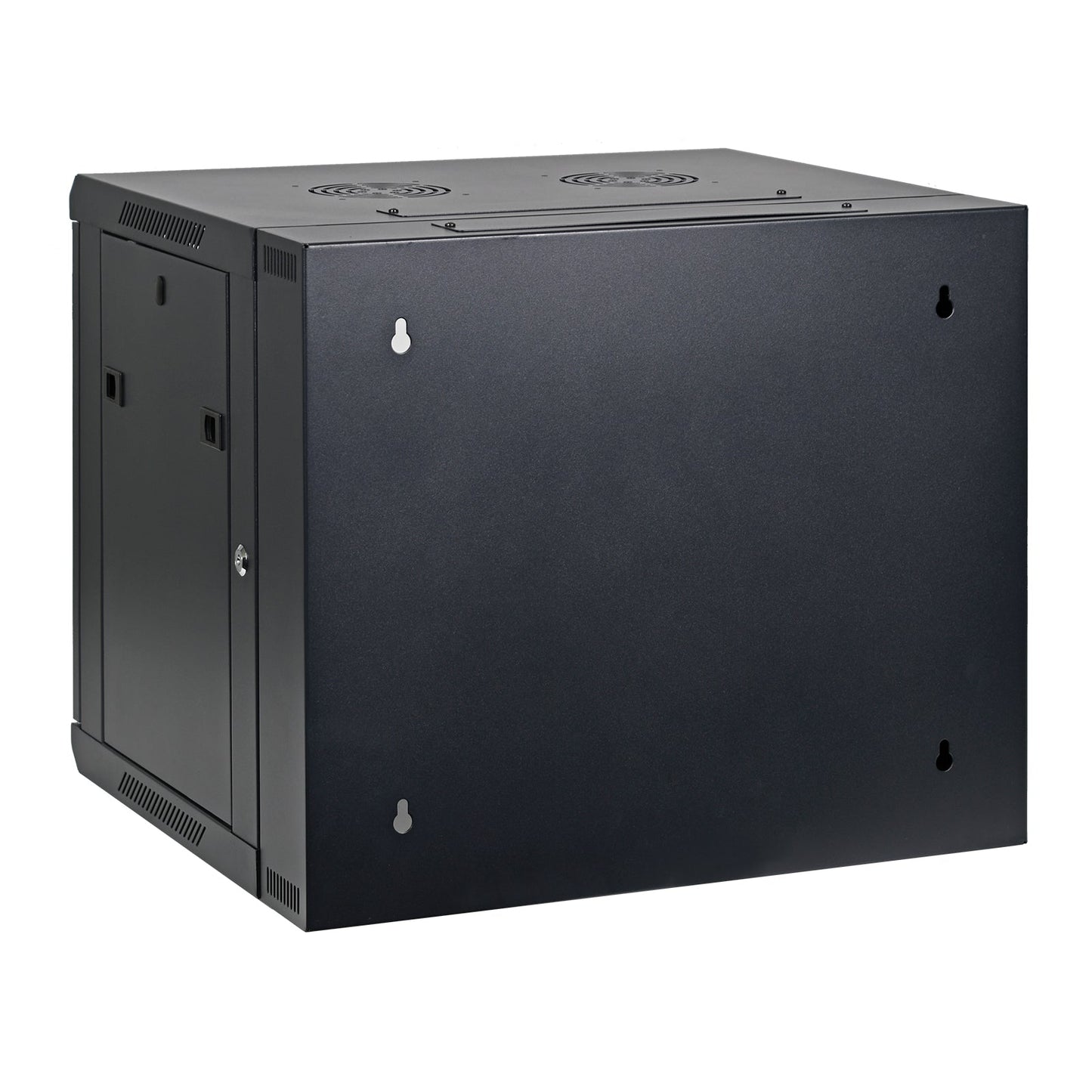 Aeons SB Series 9U Wall-Mount Network Cabinet, Hinged Swing-Out, Switch-Depth, Glass Door