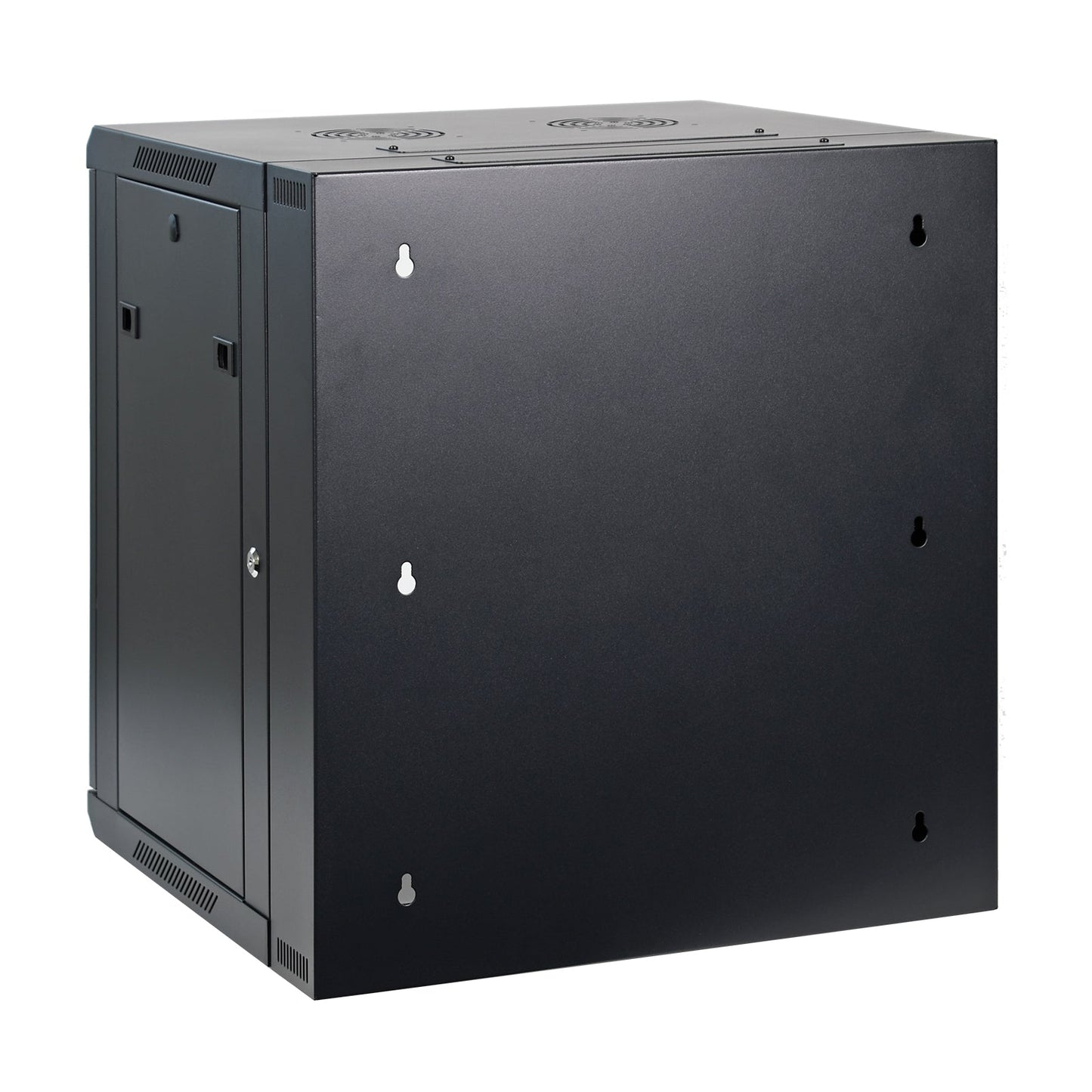 Aeons SB Series 12U Wall-Mount Network Cabinet, Hinged Swing-Out, Switch-Depth, Glass Door