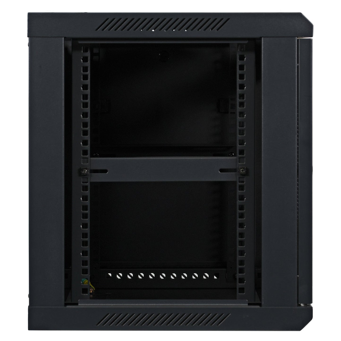 Aeons SC Series 9U Wall-Mount Rack Cabinet, Switch-Depth, Vented Door, Assembled