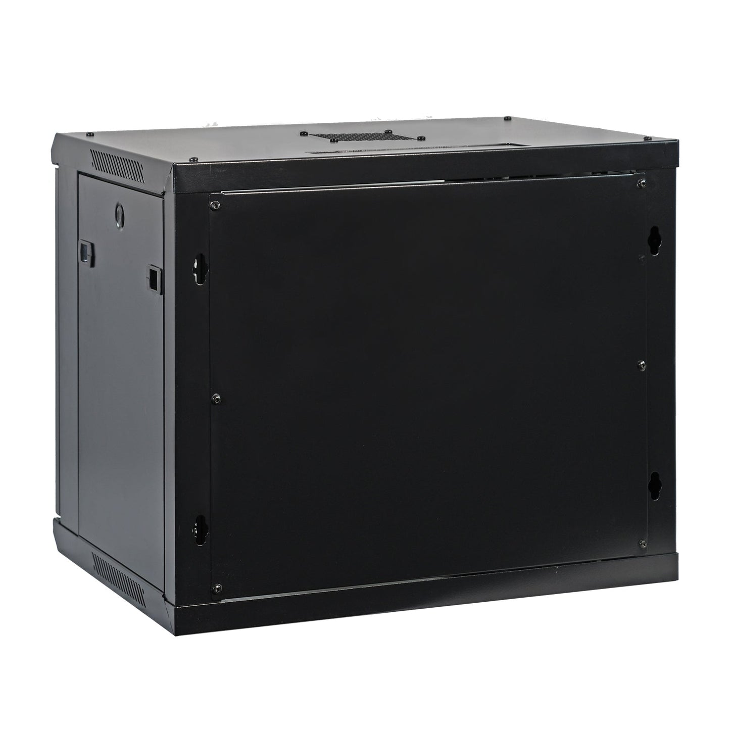 Aeons Pro Series 9U Wall-Mount Rack Cabinet, Switch-Depth, Glass Door
