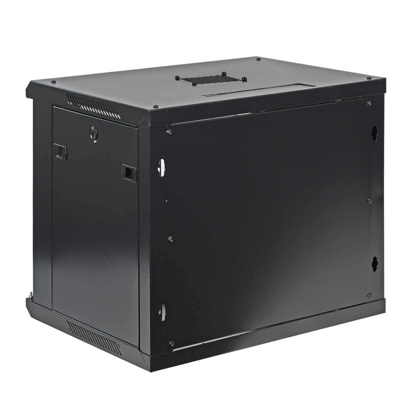Aeons Pro Series 9U Wall-Mount Rack Cabinet, Mid-Depth, Glass Door