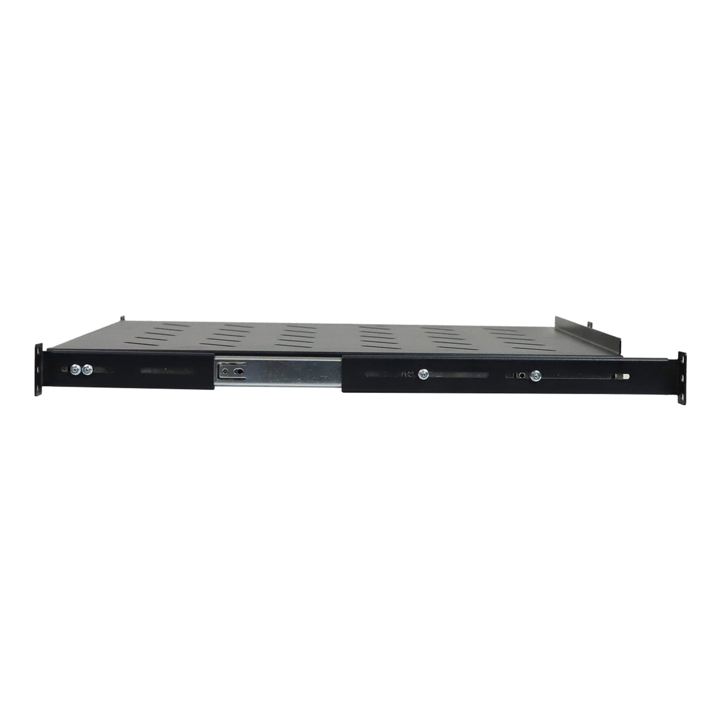 Aeons Universal 1U Rack Mount Vented 4-Post Sliding Shelf, Adjustable Mounting, 20-inch Depth