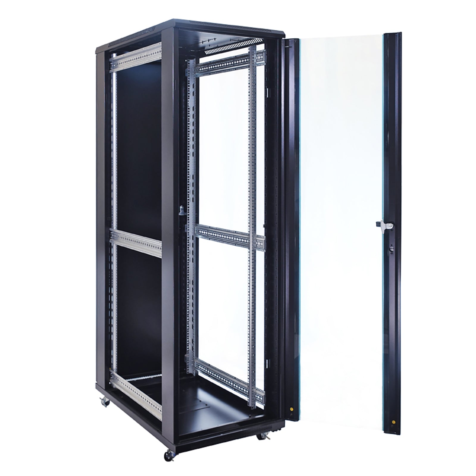 Aeons G-Seires 42U Professional Server Rack Enclosure Cabinet Kit, Server-Depth, Secure Glass Door, Cable Management