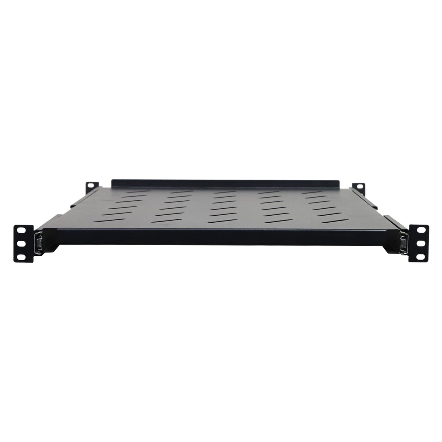 Aeons Universal 1U Rack Mount Vented 4-Post Sliding Shelf, Adjustable Mounting, 20-inch Depth