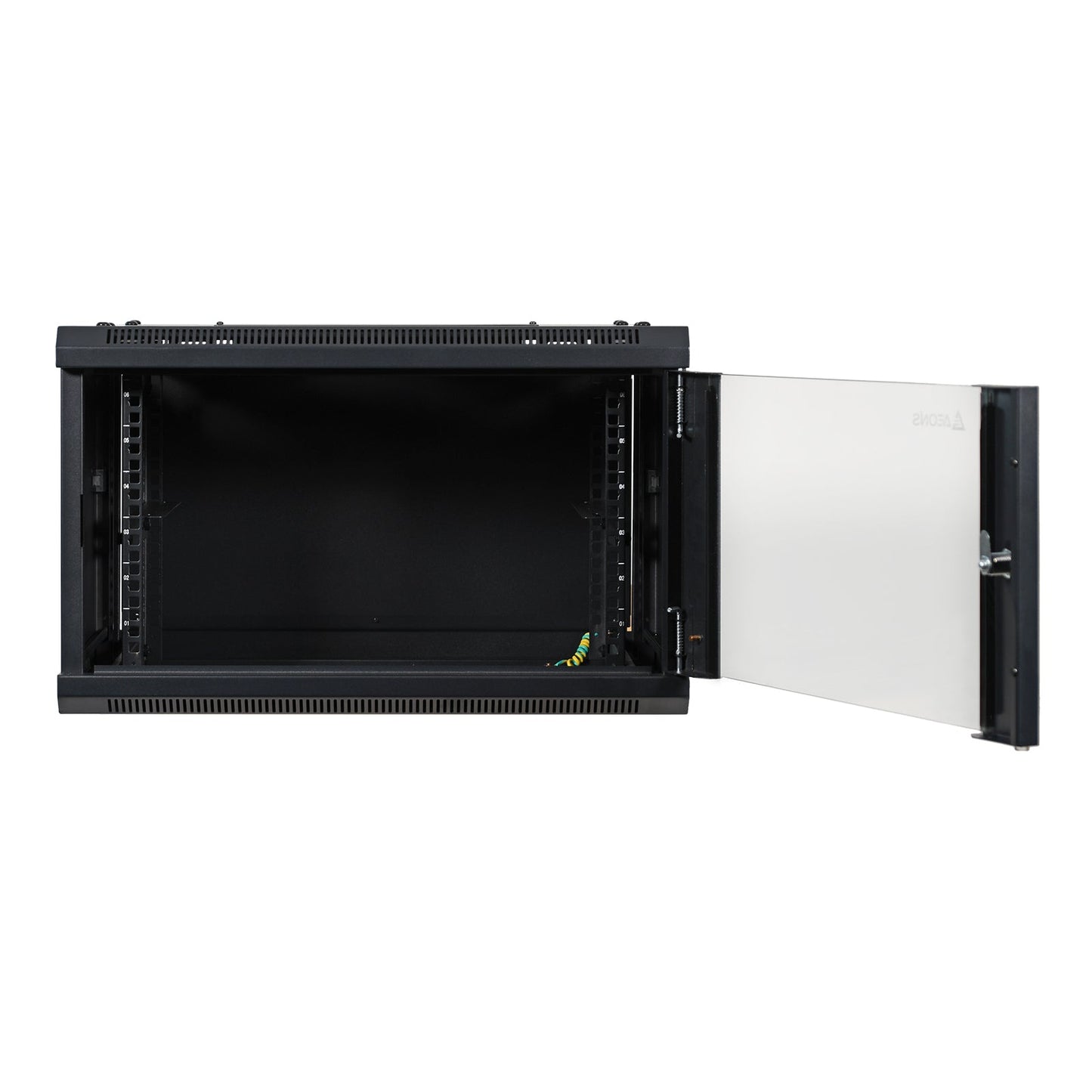 Aeons SP Series 6U Wall-Mount Rack Cabinet, Mid-Depth, Glass Door