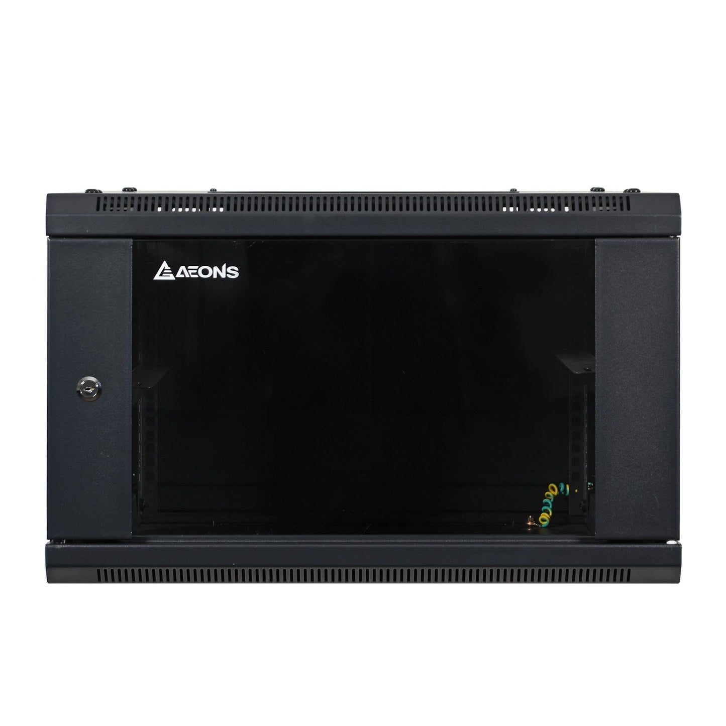 Aeons SP Series 6U Wall-Mount Rack Cabinet, Mid-Depth, Glass Door