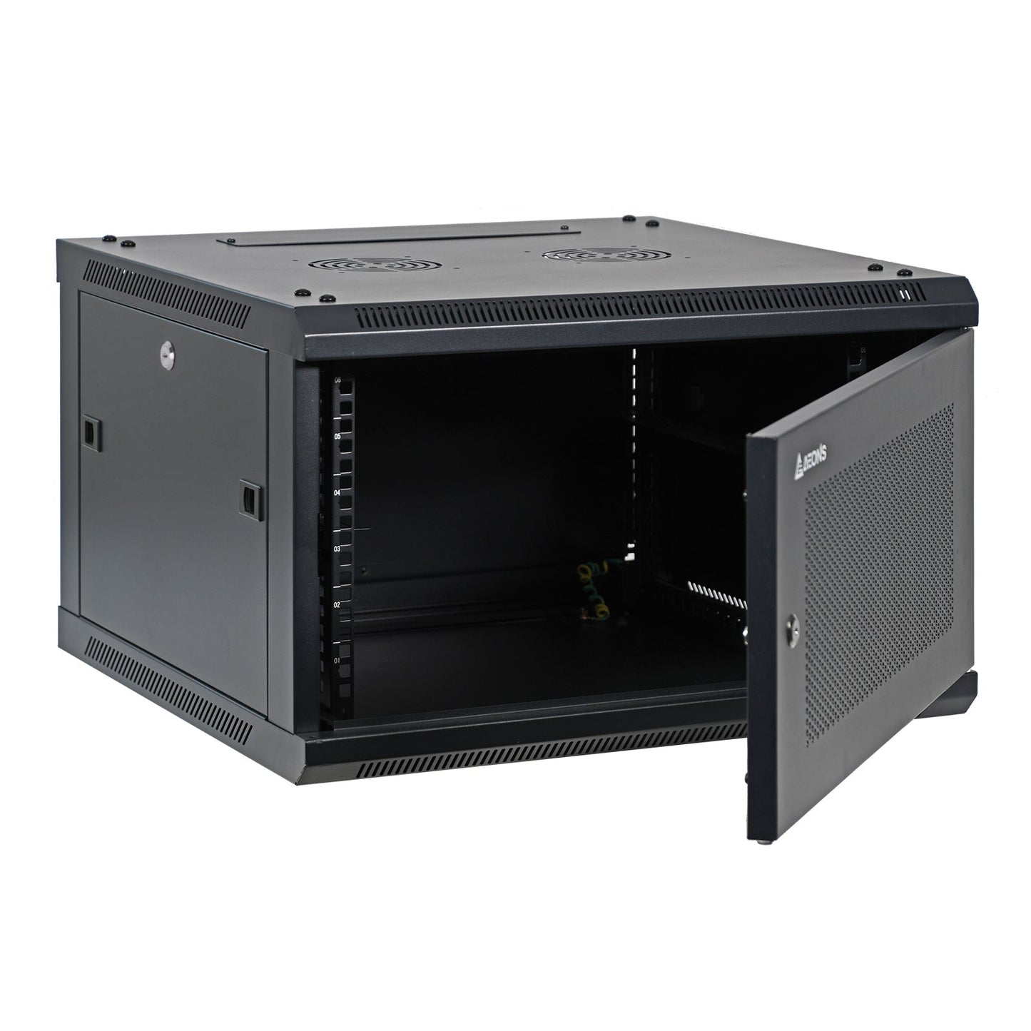 Aeons SP Series 6U Wall-Mount Rack Cabinet, Mid-Depth, Vented Door