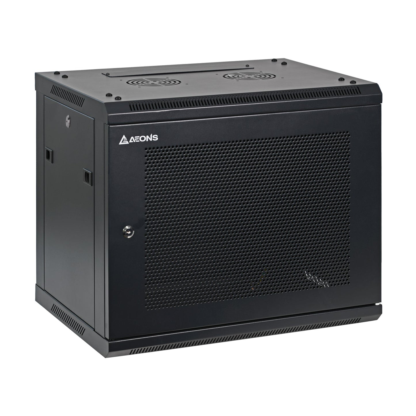 Aeons SP Series 9U Wall-Mount Rack Cabinet, Switch-Depth, Vented Door