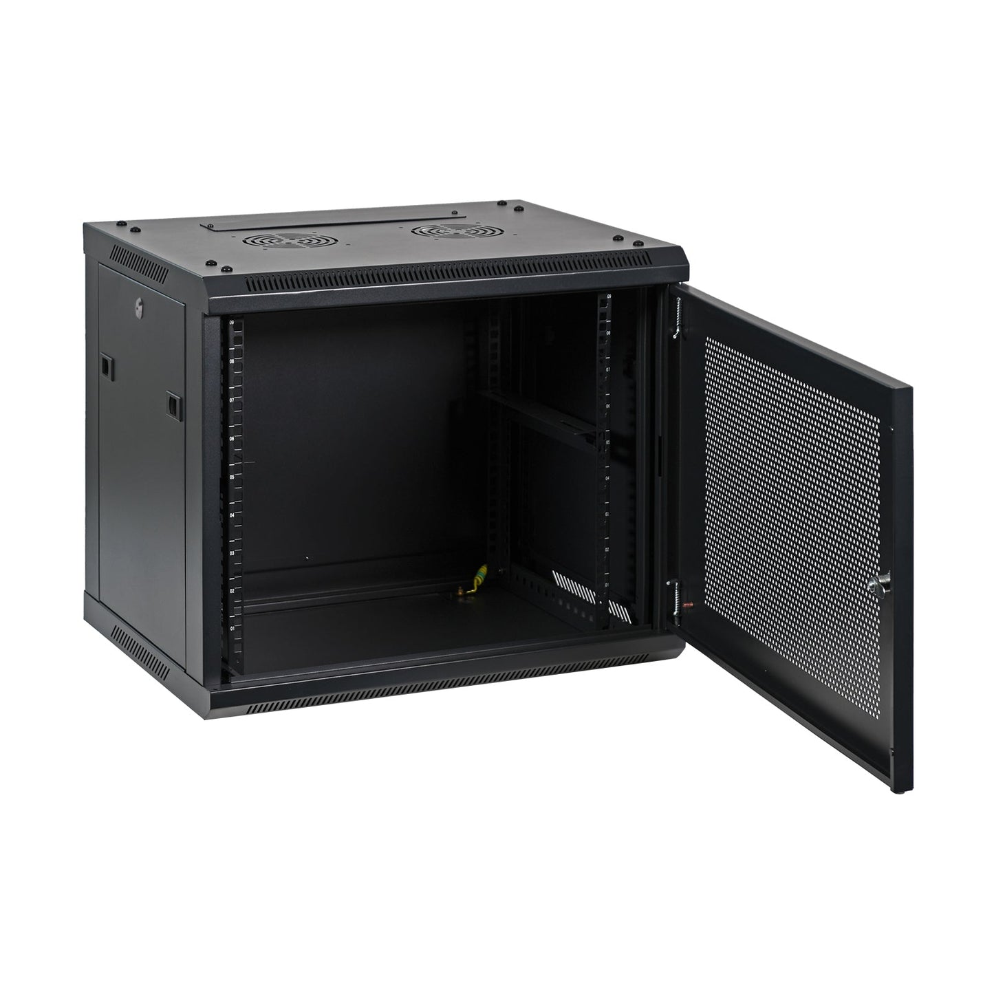 Aeons SP Series 9U Wall-Mount Rack Cabinet, Switch-Depth, Vented Door