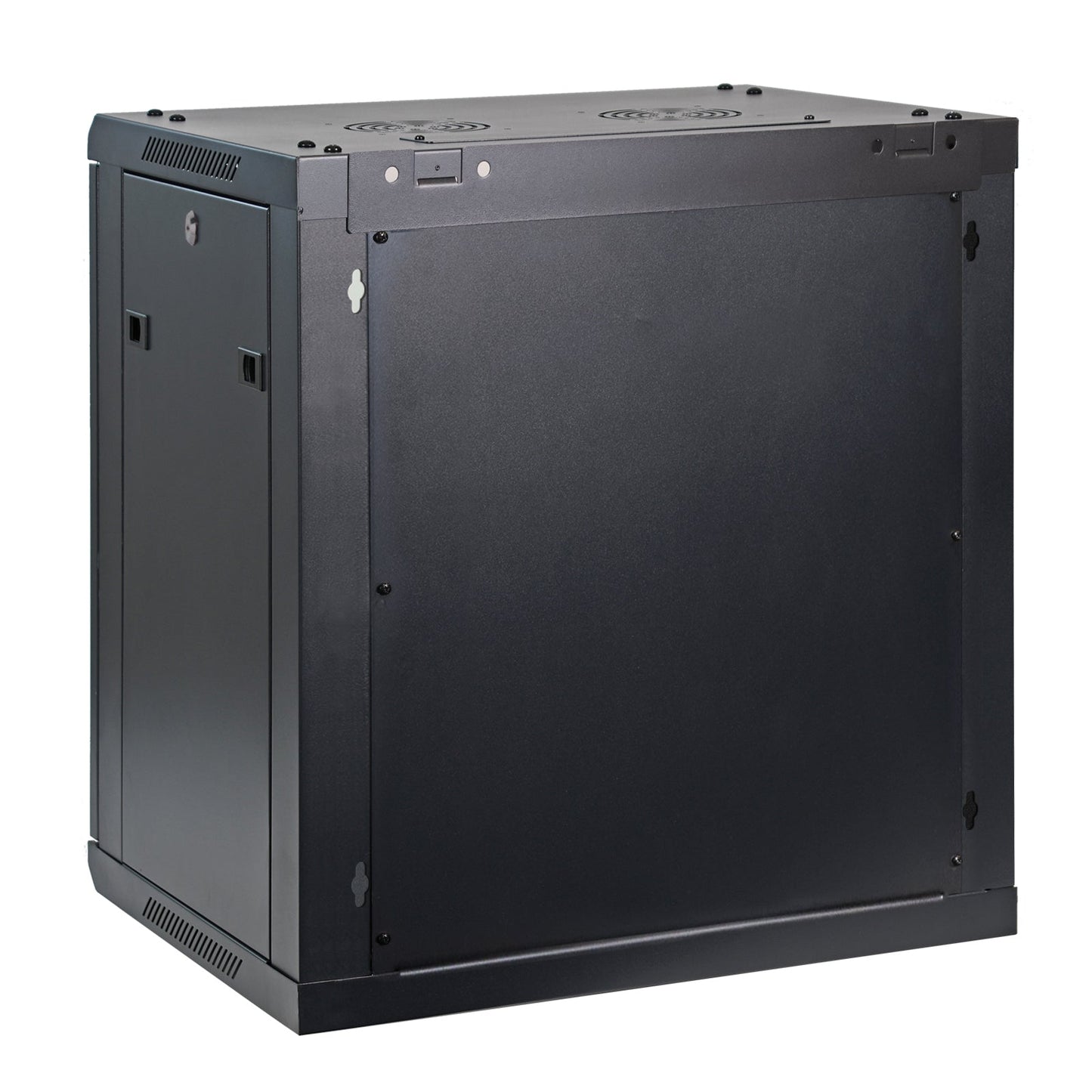 Aeons SP Series 12U Wall-Mount Rack Cabinet, Switch-Depth, Glass Door