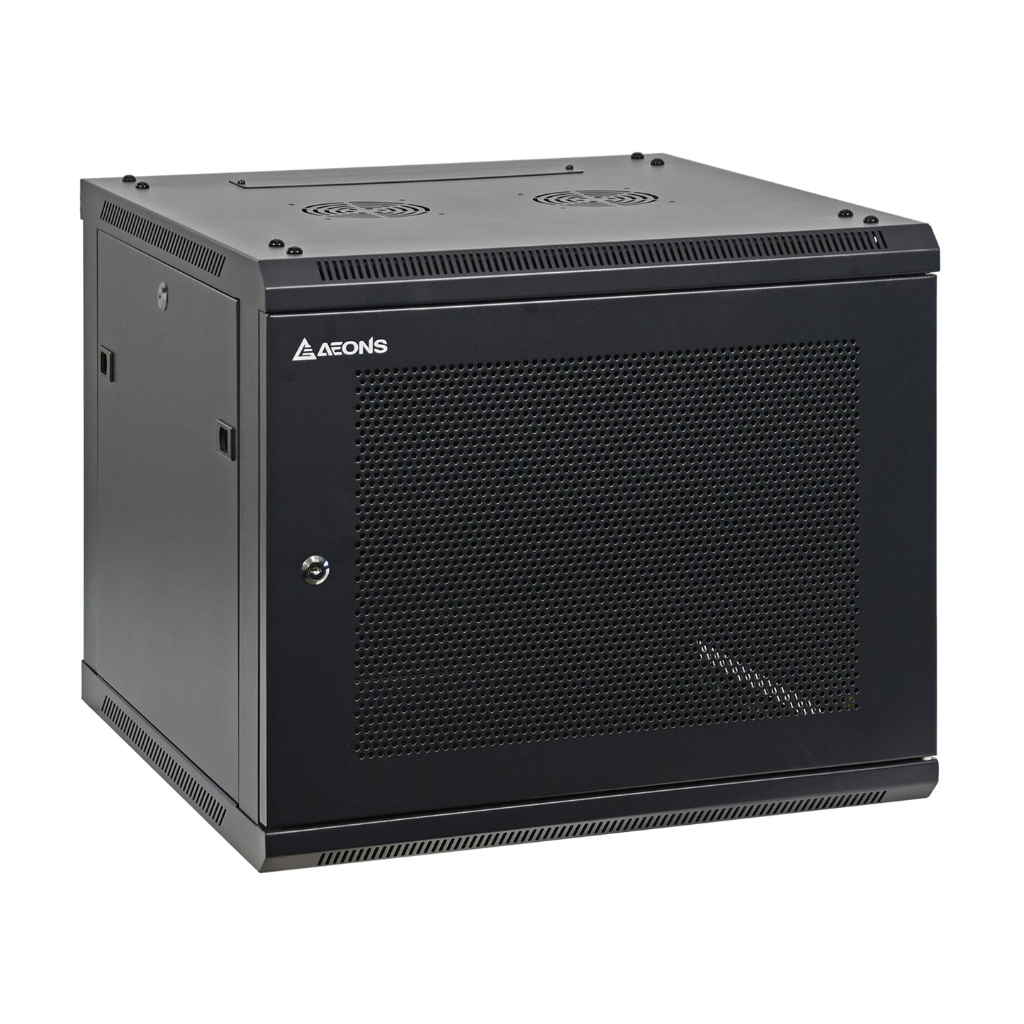 Aeons SP Series 9U Wall-Mount Rack Cabinet, Mid-Depth, Vented Door