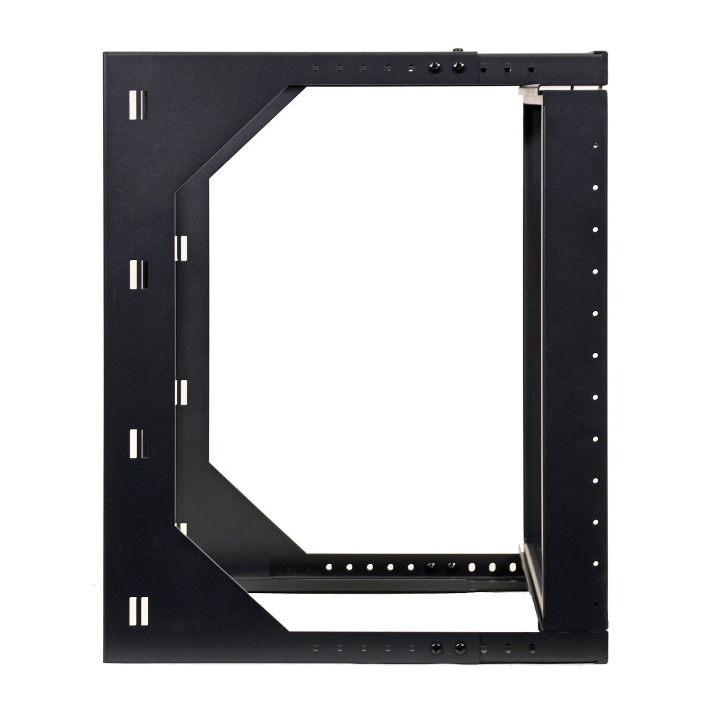 Aeons SBC Series 12U Wall-Mount Open-Frame Rack, Adjustable-Depth, Swing Out Hinged Gate
