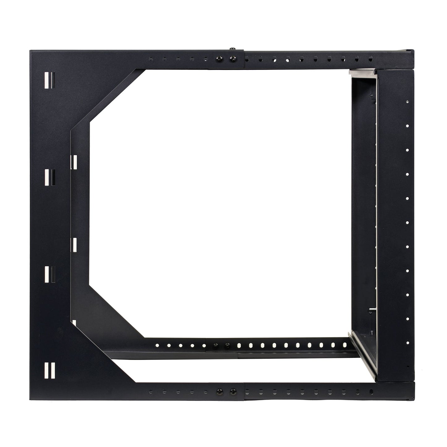 Aeons SBC Series 12U Wall-Mount Open-Frame Rack, Adjustable-Depth, Swing Out Hinged Gate