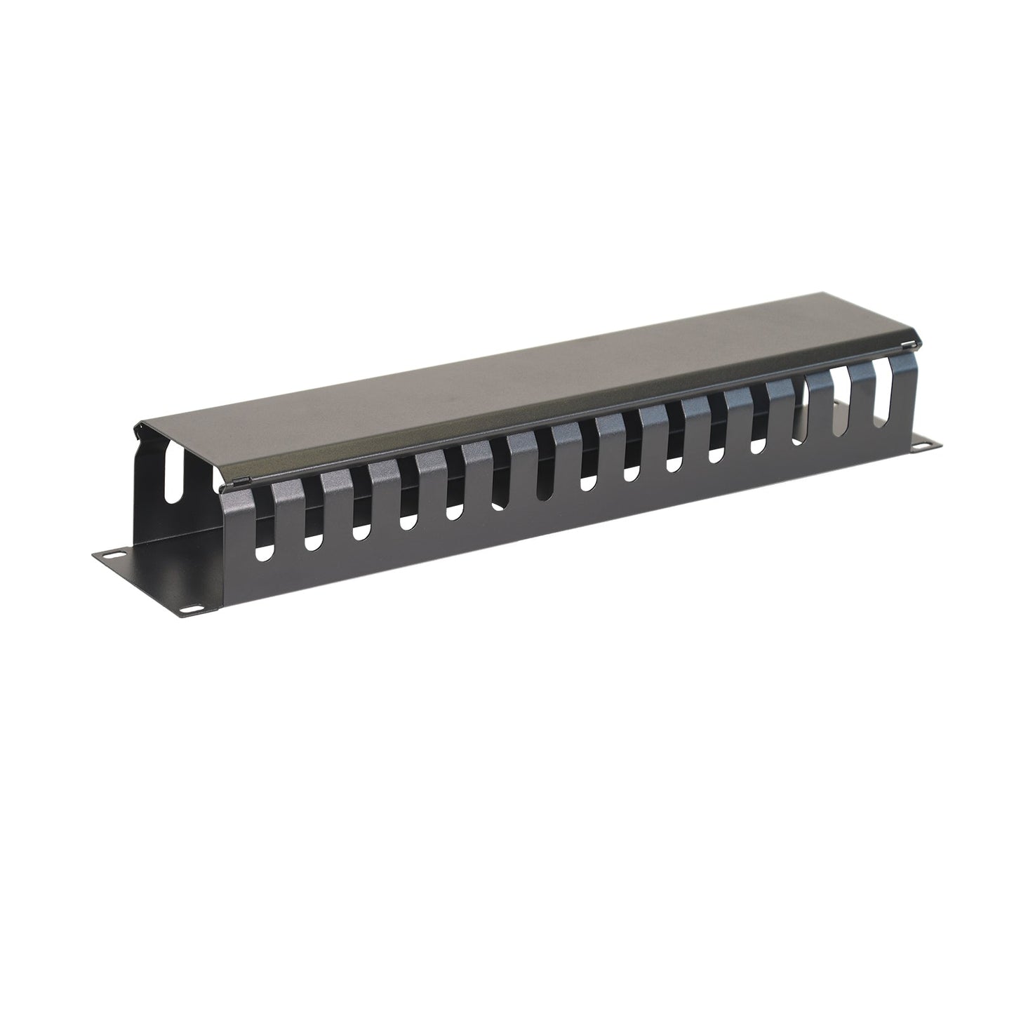 Aeons 2U Rack Mount Cable Management Horizontal Raceway with Cover, Metal Slim Design, 2 Pack
