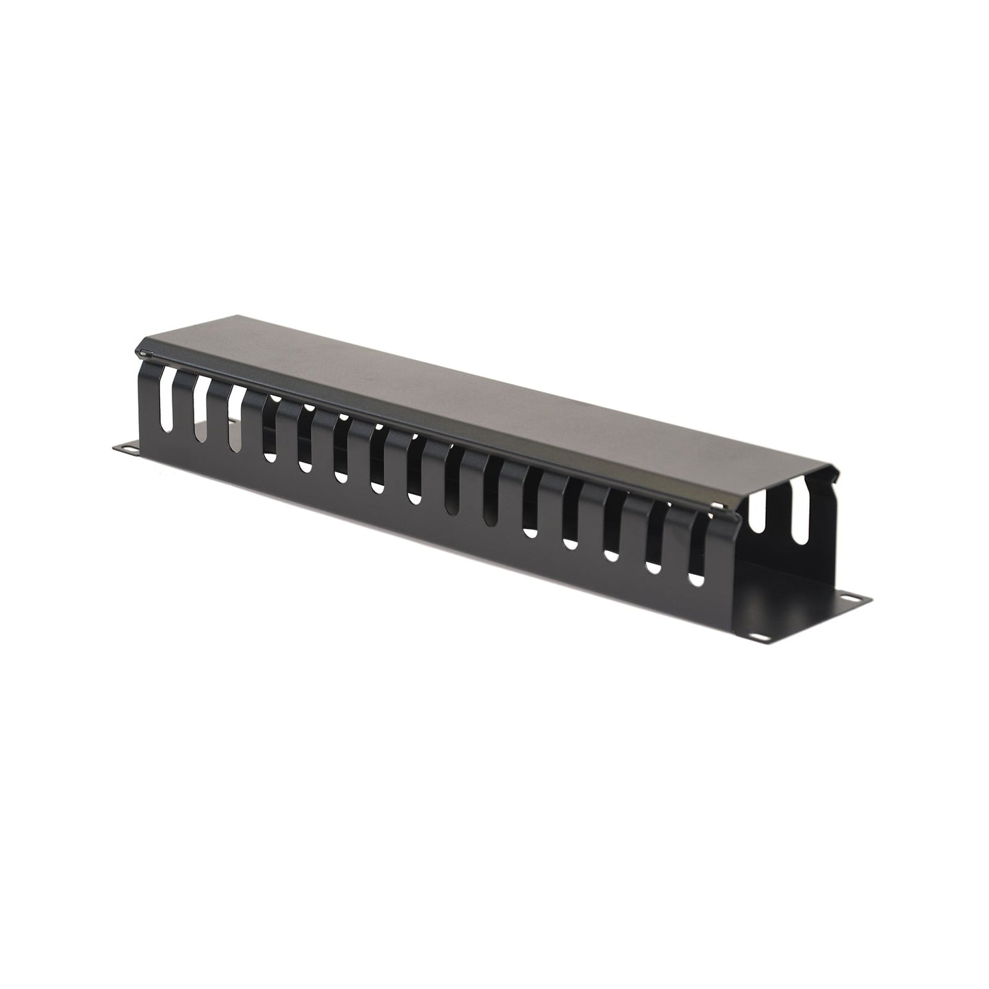 Aeons 2U Rack Mount Cable Management Horizontal Raceway with Cover, Metal Slim Design, 2 Pack