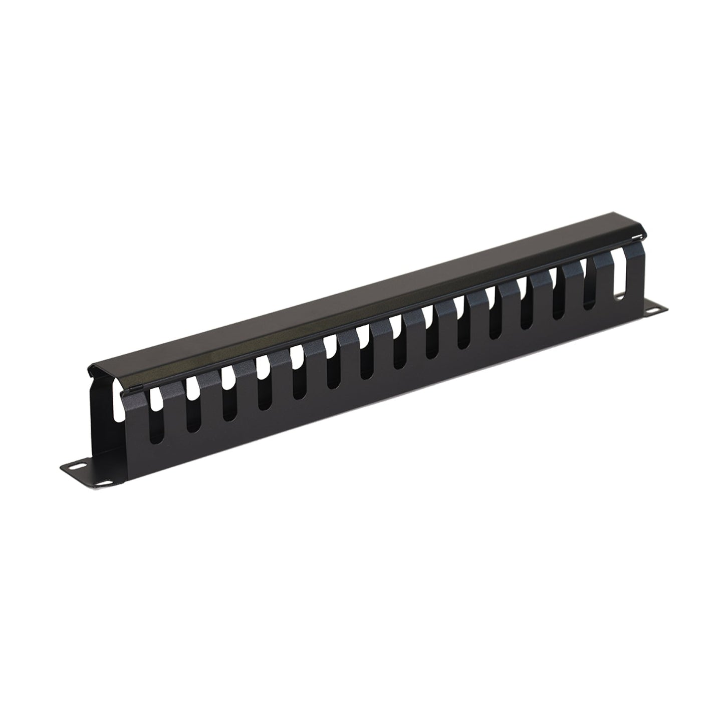 Aeons 1U Rack Mount Cable Management Horizontal Raceway with Cover, Metal Slim Design, 4 Pack