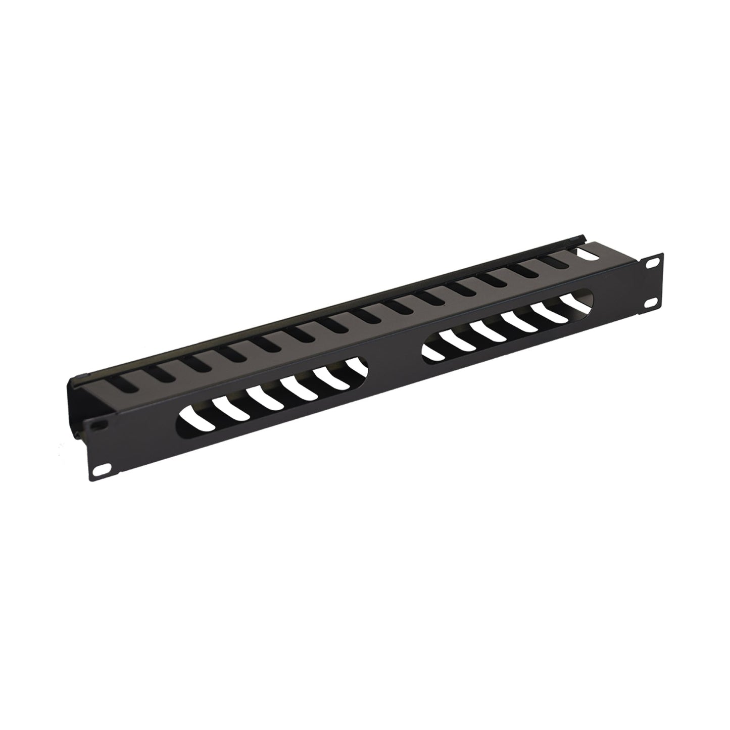 Aeons 1U Rack Mount Cable Management Horizontal Raceway with Cover, Metal Slim Design, 4 Pack
