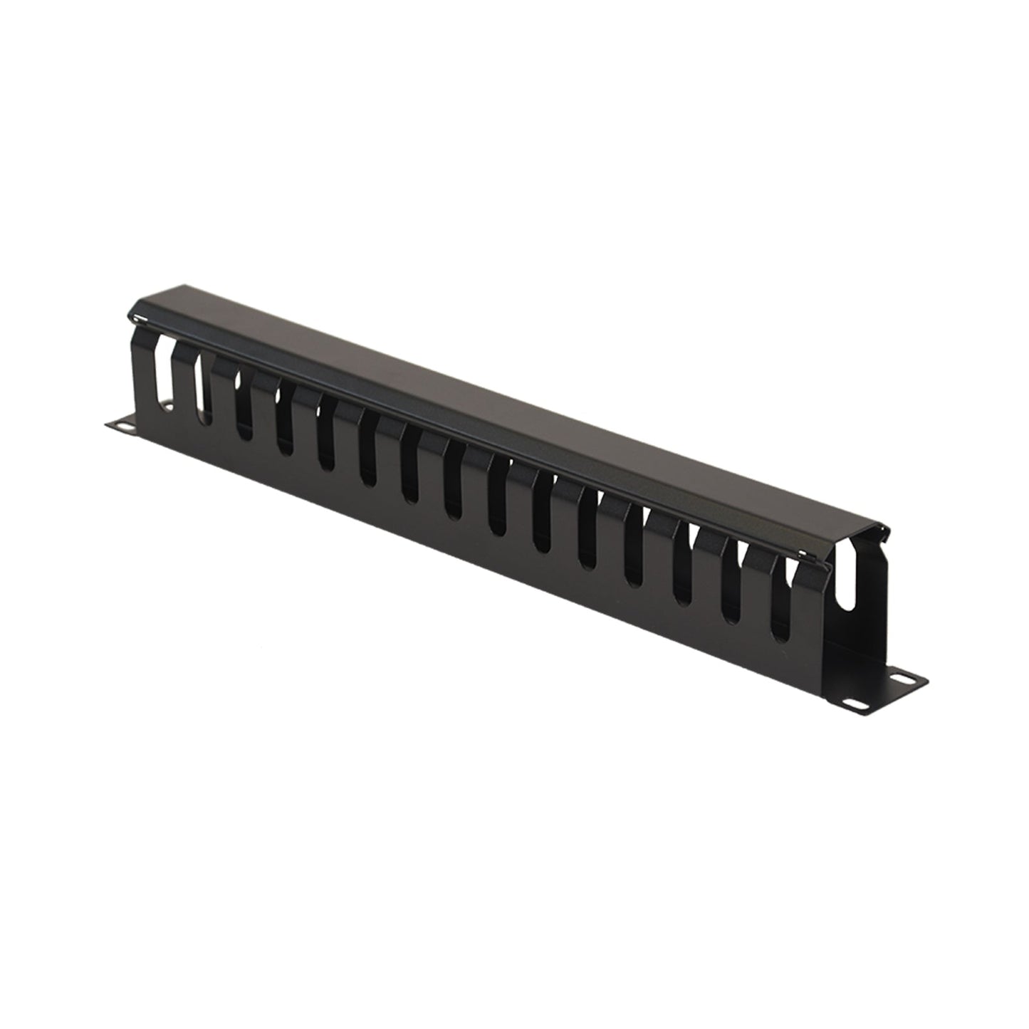 Aeons 1U Rack Mount Cable Management Horizontal Raceway with Cover, Metal Slim Design, 4 Pack
