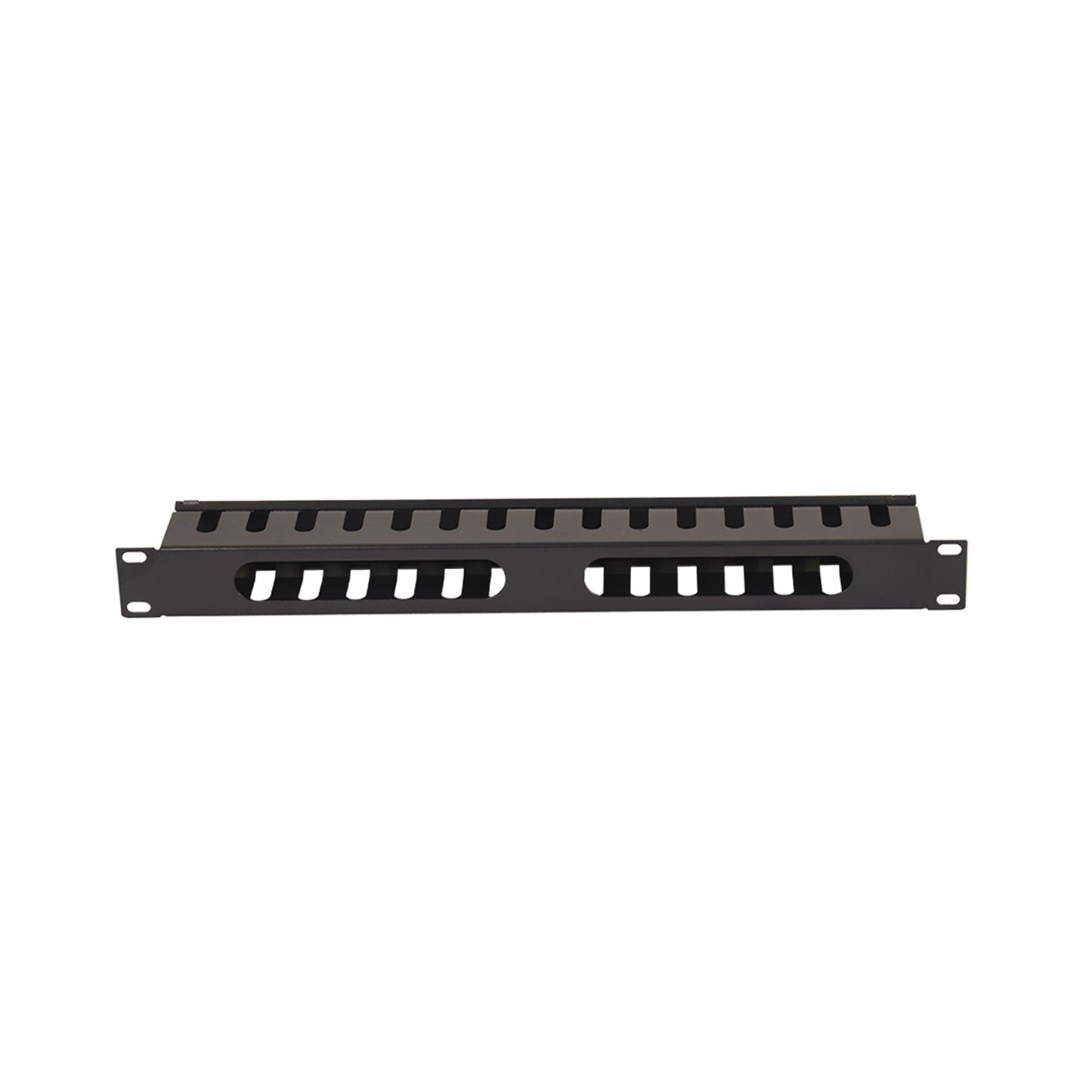 Aeons 1U Rack Mount Cable Management Horizontal Raceway with Cover, Metal Slim Design, 4 Pack