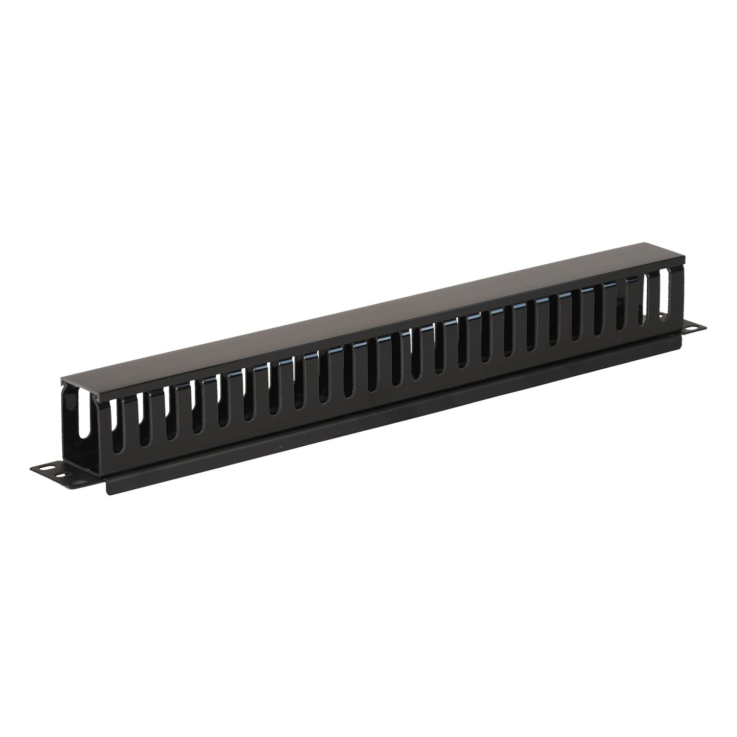 Aeons 1U Rack Mount Cable Management Horizontal Raceway with Cover, Plastic Slim Design, 4 Pack