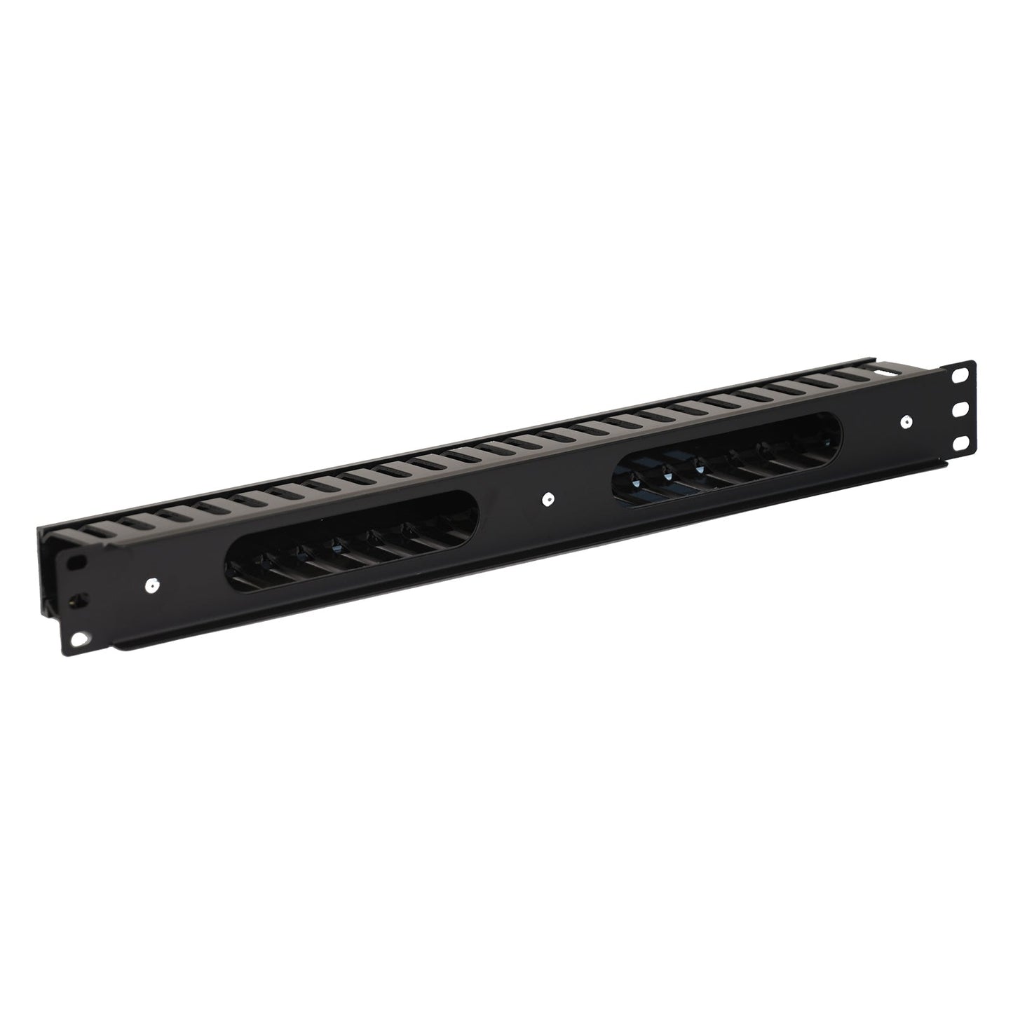 Aeons 1U Rack Mount Cable Management Horizontal Raceway with Cover, Plastic Slim Design, 4 Pack