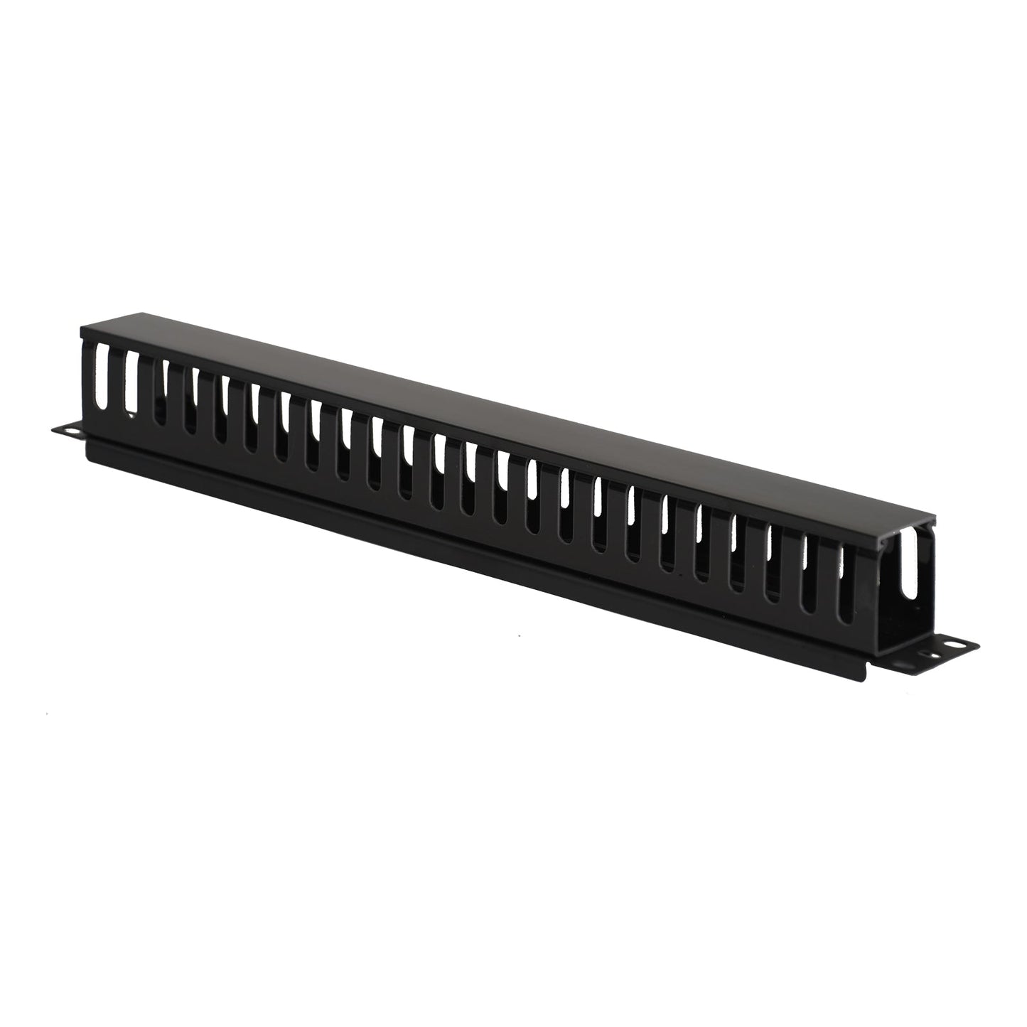 Aeons 1U Rack Mount Cable Management Horizontal Raceway with Cover, Plastic Slim Design, 4 Pack