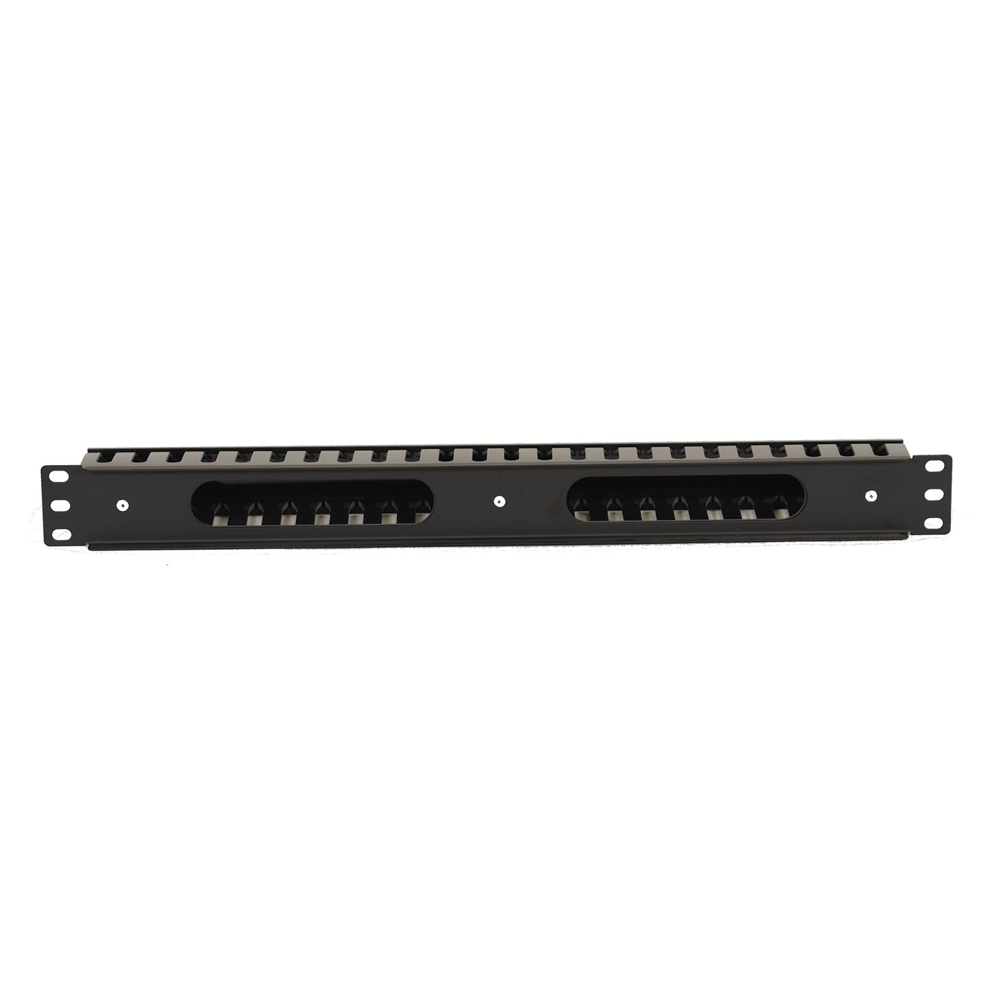 Aeons 1U Rack Mount Cable Management Horizontal Raceway with Cover, Plastic Slim Design, 4 Pack