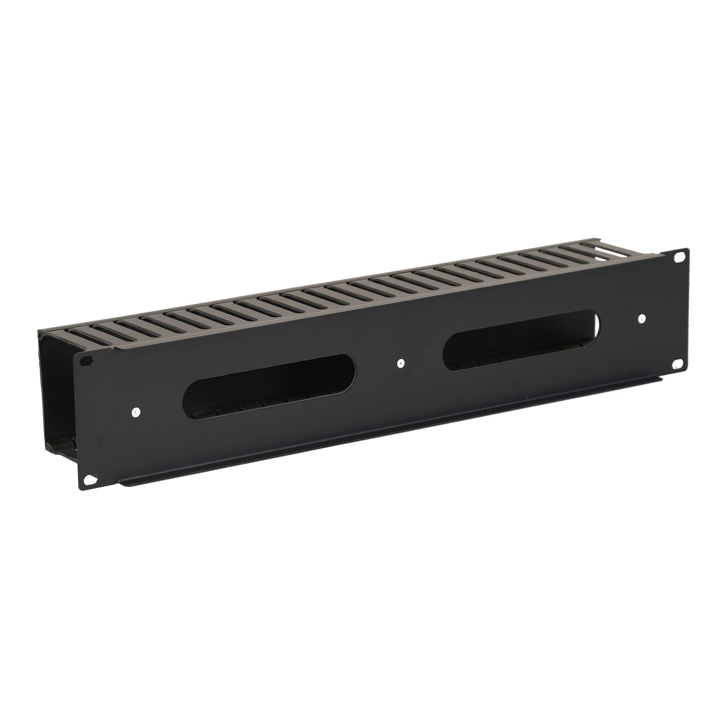 Aeons 2U Rack Mount Cable Management Horizontal Raceway with Cover, Plastic Slim Design, 2 Pack