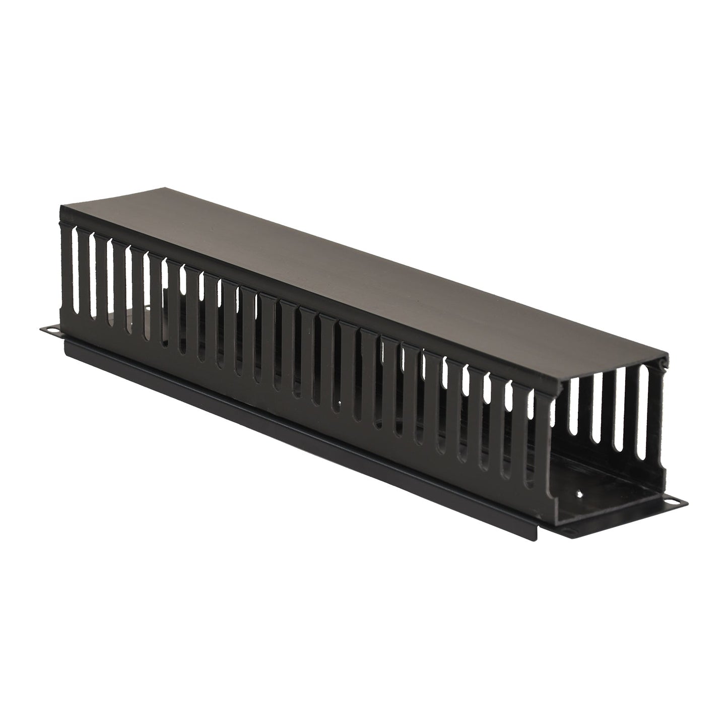 Aeons 2U Rack Mount Cable Management Horizontal Raceway with Cover, Plastic Slim Design, 2 Pack