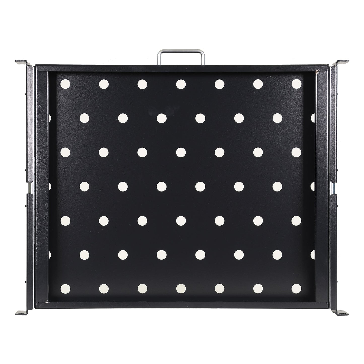 Aeons Premium 1U Rack Mount Vented 4-Post Sliding Shelf, 14-inch Depth, 2-Pack