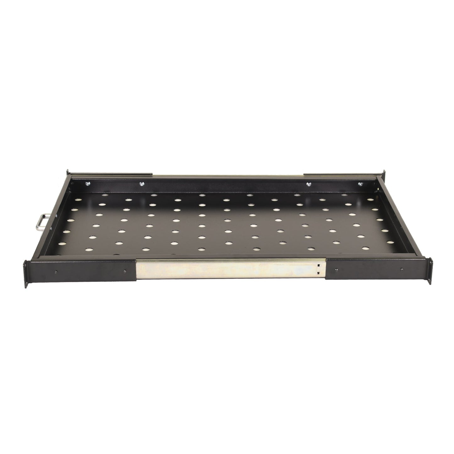Aeons Premium 1U Rack Mount Vented 4-Post Sliding Shelf, 26-inch Depth
