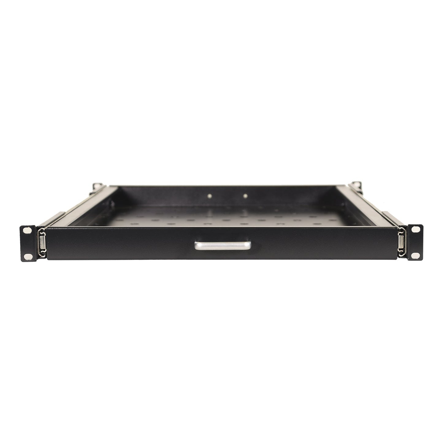 Aeons Premium 1U Rack Mount Vented 4-Post Sliding Shelf, 26-inch Depth