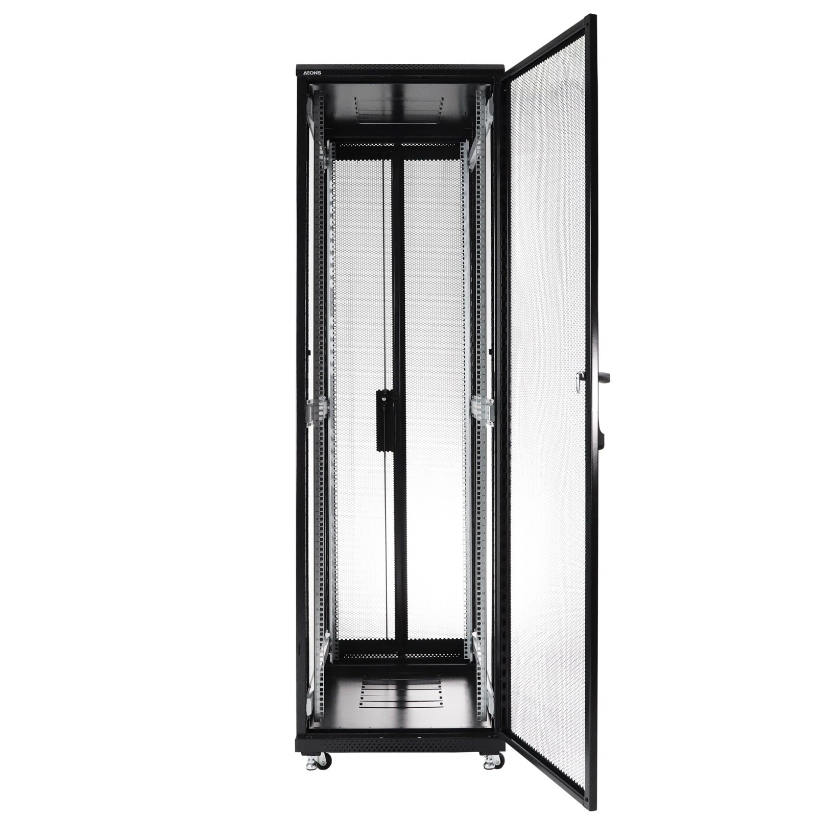 Aeons G-Seires 42U Professional Server Rack Enclosure Cabinet Kit, Mid-Depth, Secure Perforated Door, Cable Management
