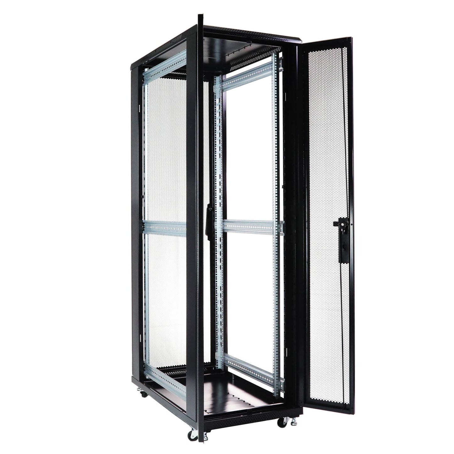 Aeons G-Series 42U Professional Server Rack Enclosure Cabinet Kit, Mid-Depth, Secure Perforated Door, Cable Management