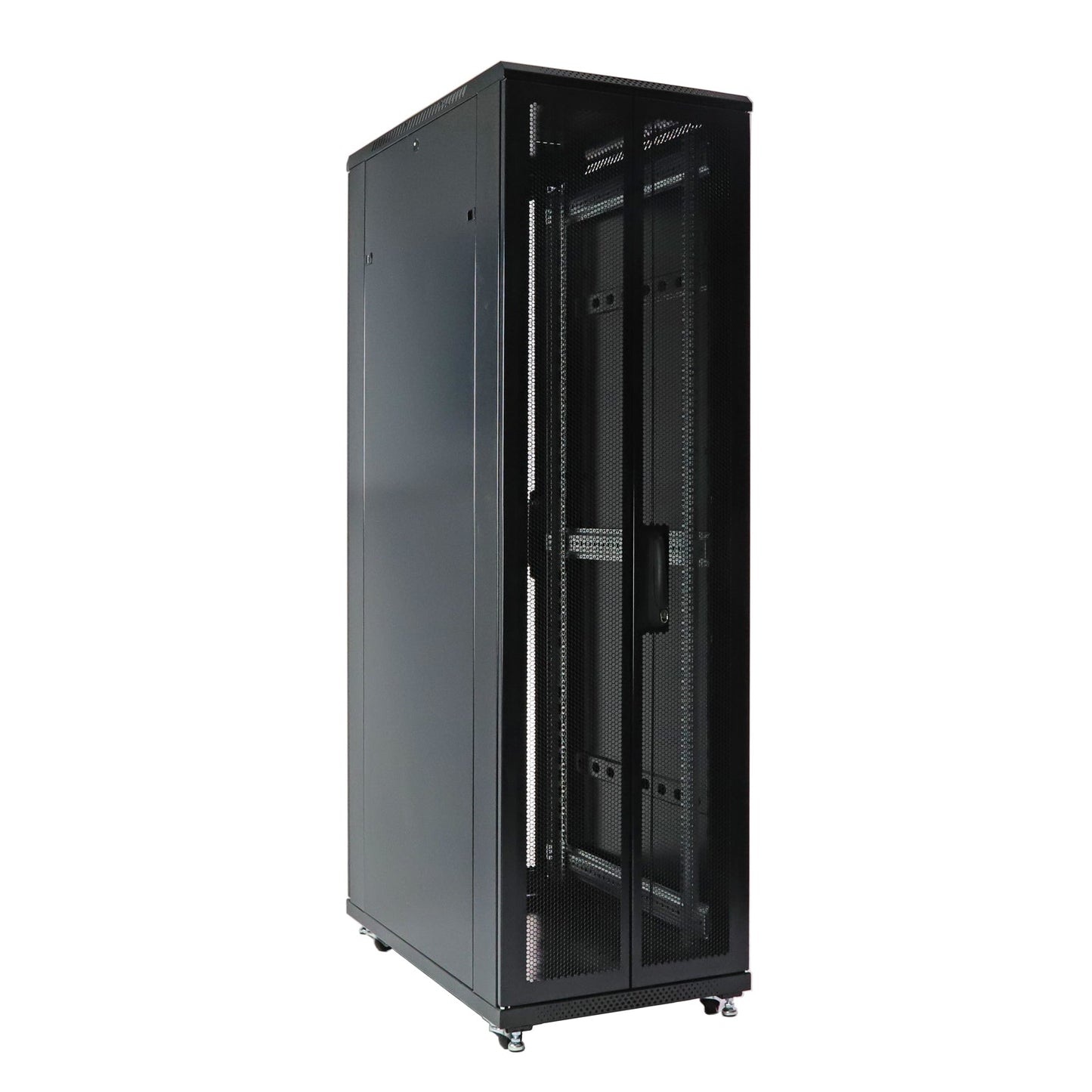 Aeons G-Series 42U Professional Server Rack Enclosure Cabinet Kit, Mid-Depth, Secure Perforated Door, Cable Management