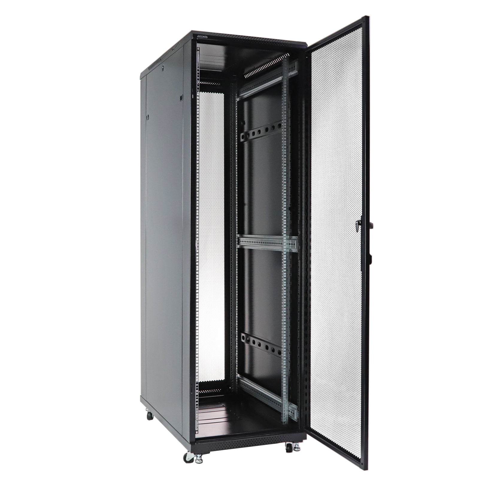 Aeons G-Seires 42U Professional Server Rack Enclosure Cabinet Kit, Server-Depth, Secure Perforated Door, Cable Management