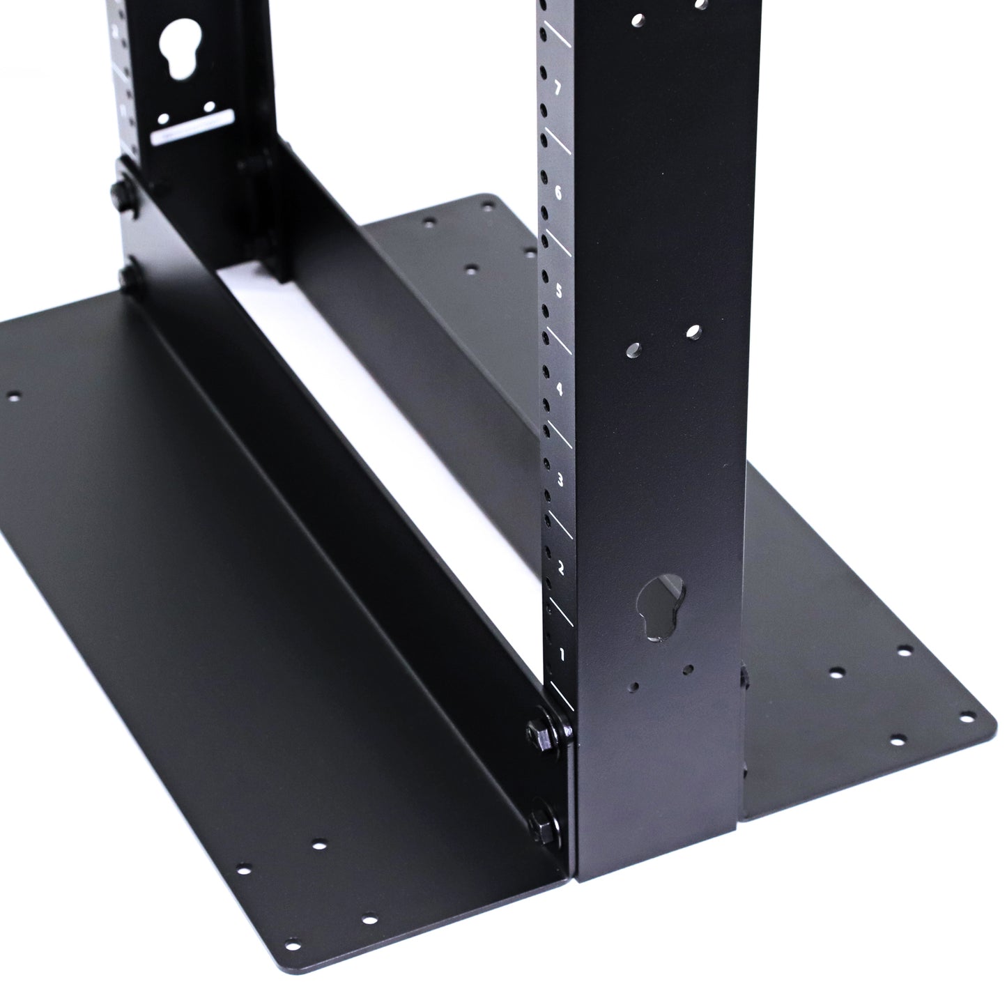 Aeons AR Series 13U 2-Post Aluminum Open Frame Rack, Black