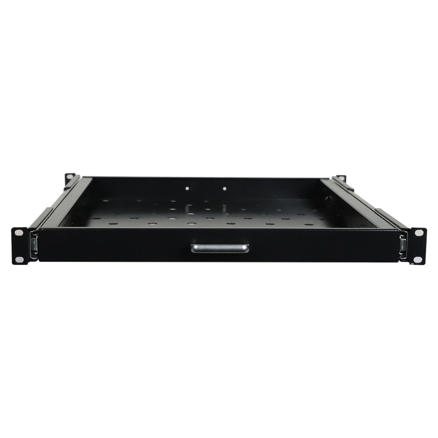 Aeons Premium 1U Rack Mount Vented 4-Post Sliding Shelf, 22-inch Depth