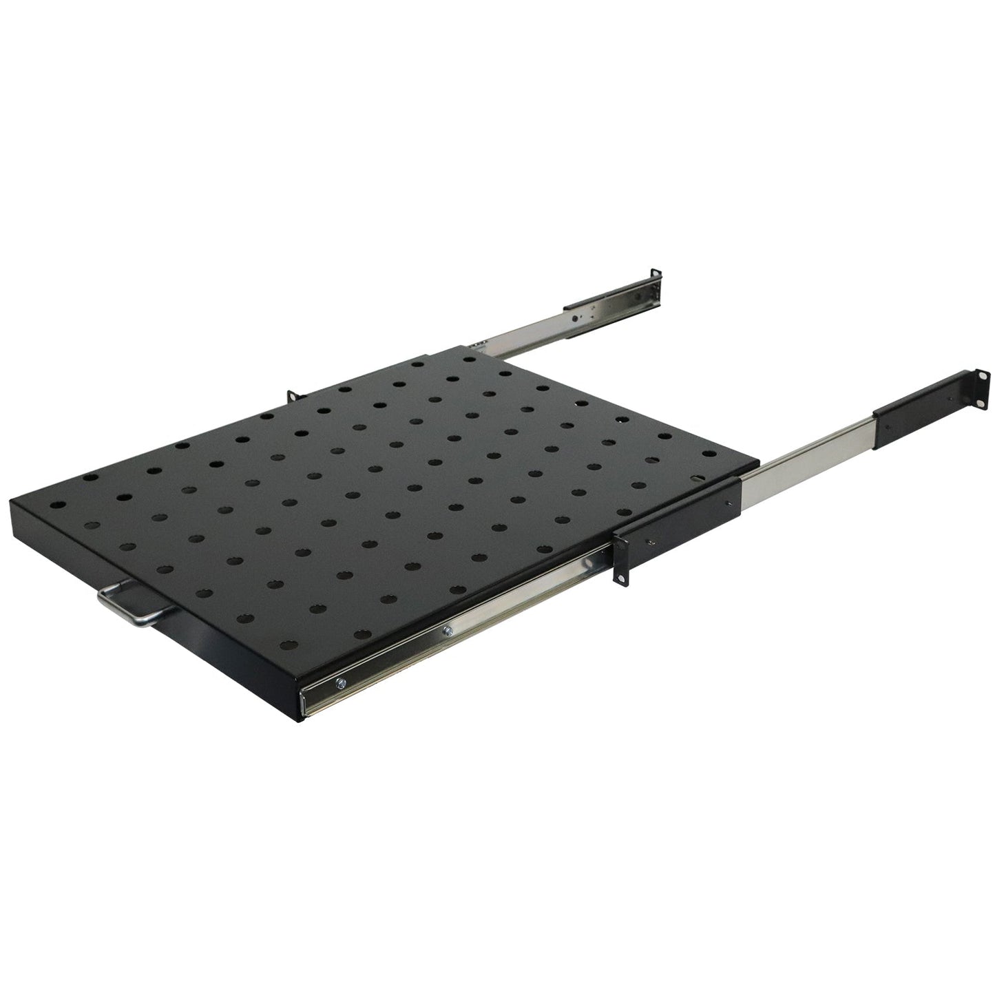 Aeons Premium 1U Rack Mount Vented 4-Post Sliding Shelf, 22-inch Depth