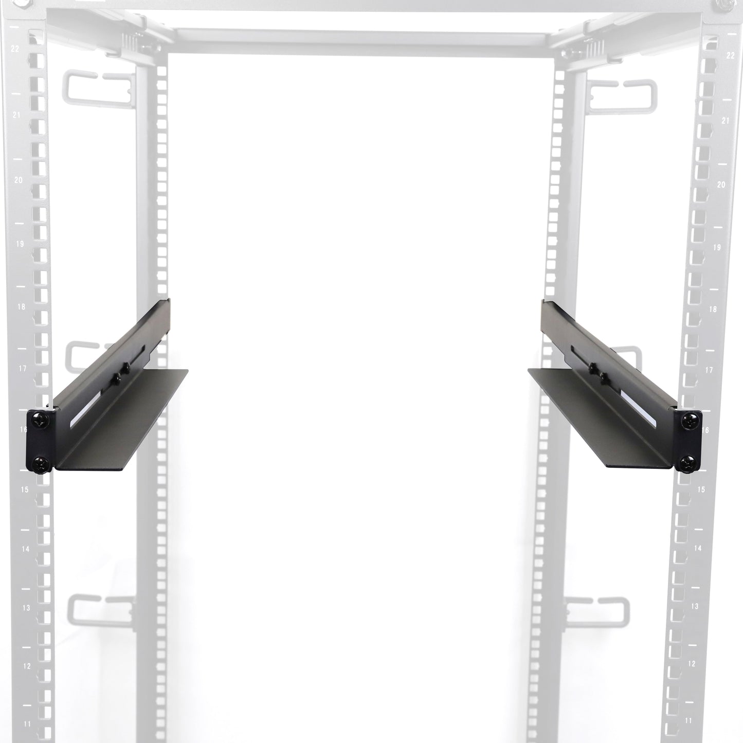 Aeons Universal 1U Adjustable Rack Mount Server Shelf Rails, up to 33.5-inch Depth