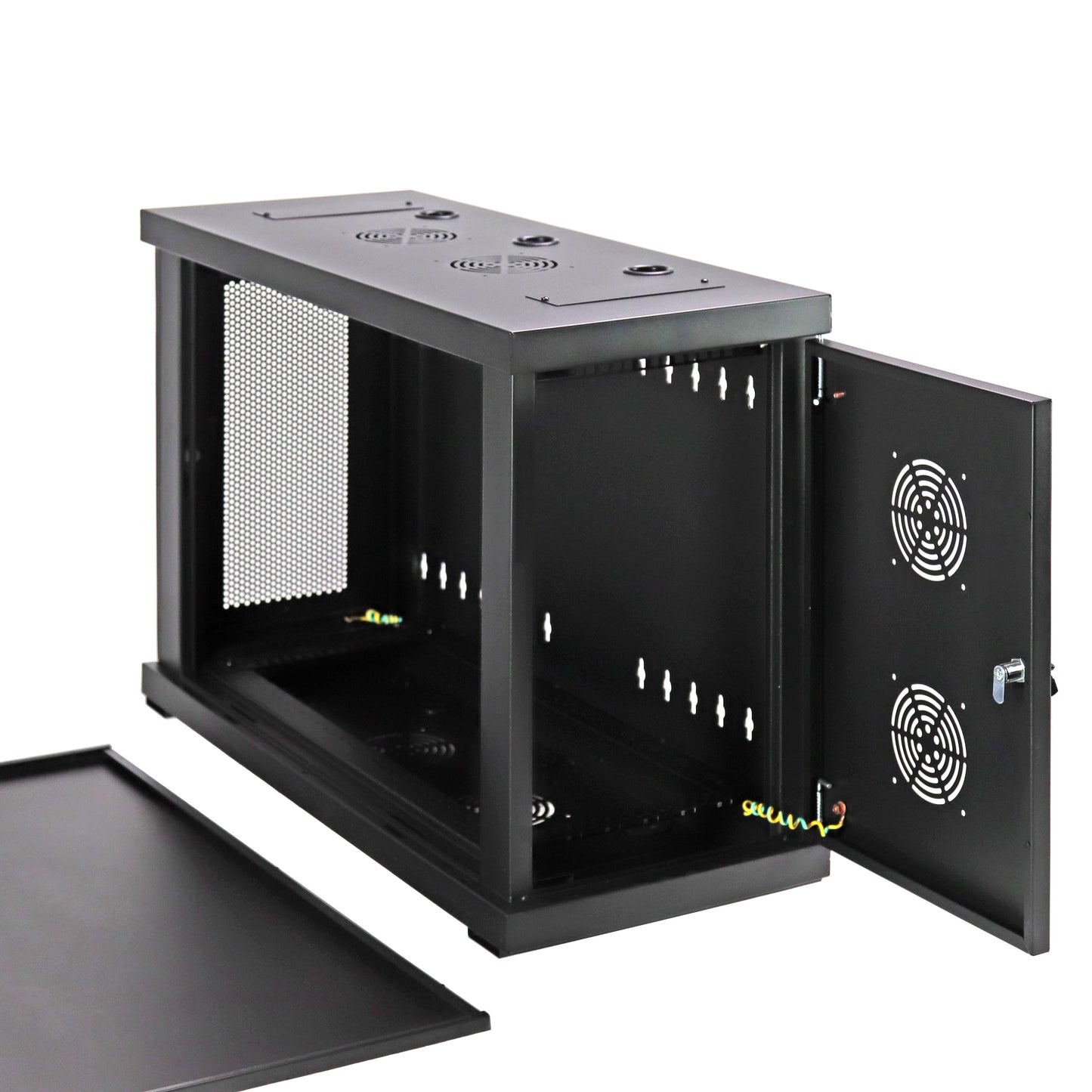 Aeons SWS Series 6U Wall-Mount Rack Cabinet, Server-Depth, Vertical/Side Mount, Assembled